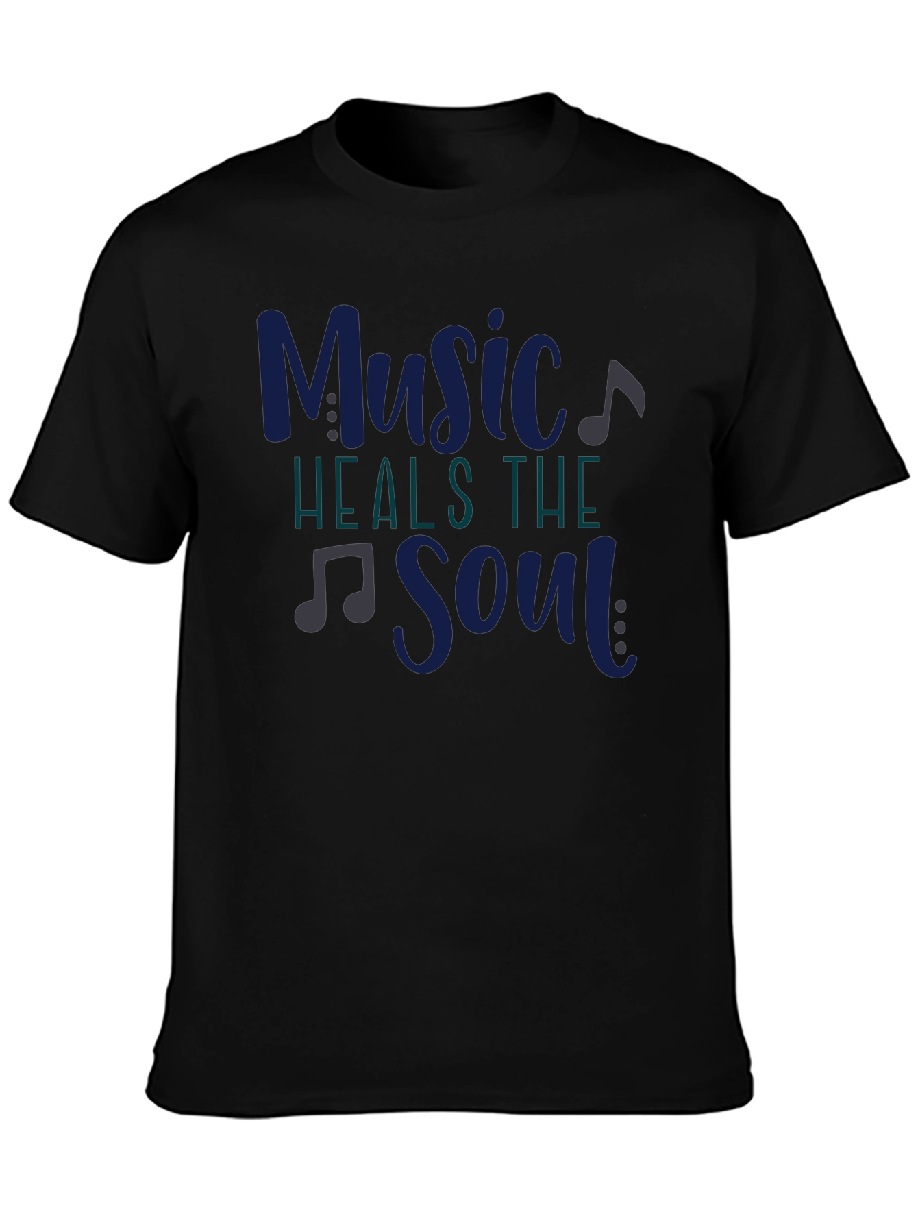 Music Heals the Soul Graphic Tee - Black