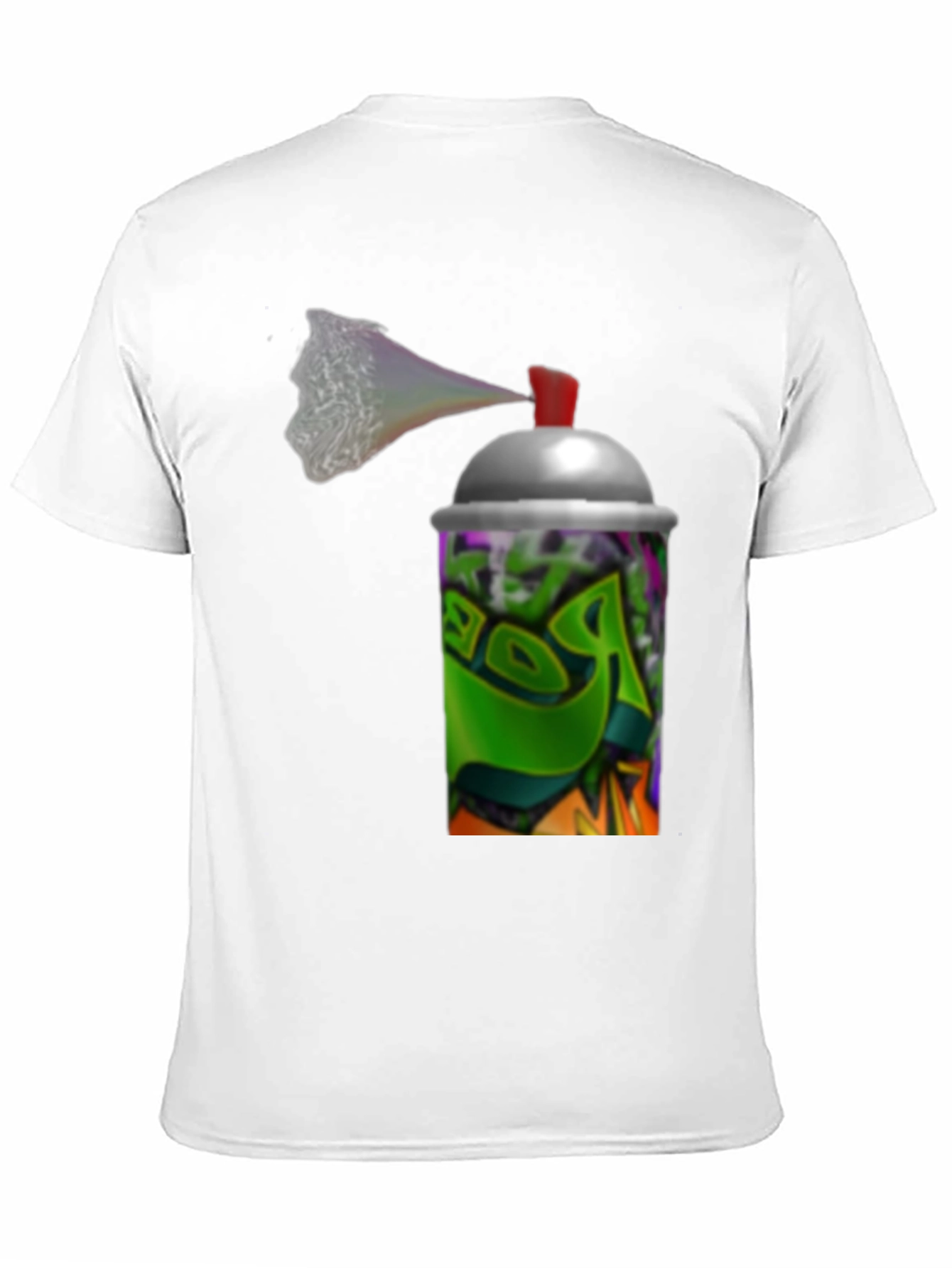 Graffiti Spray Can Graphic Black T-Shirt