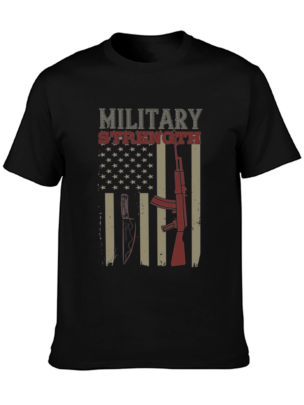 Military Strength Graphic T-Shirt