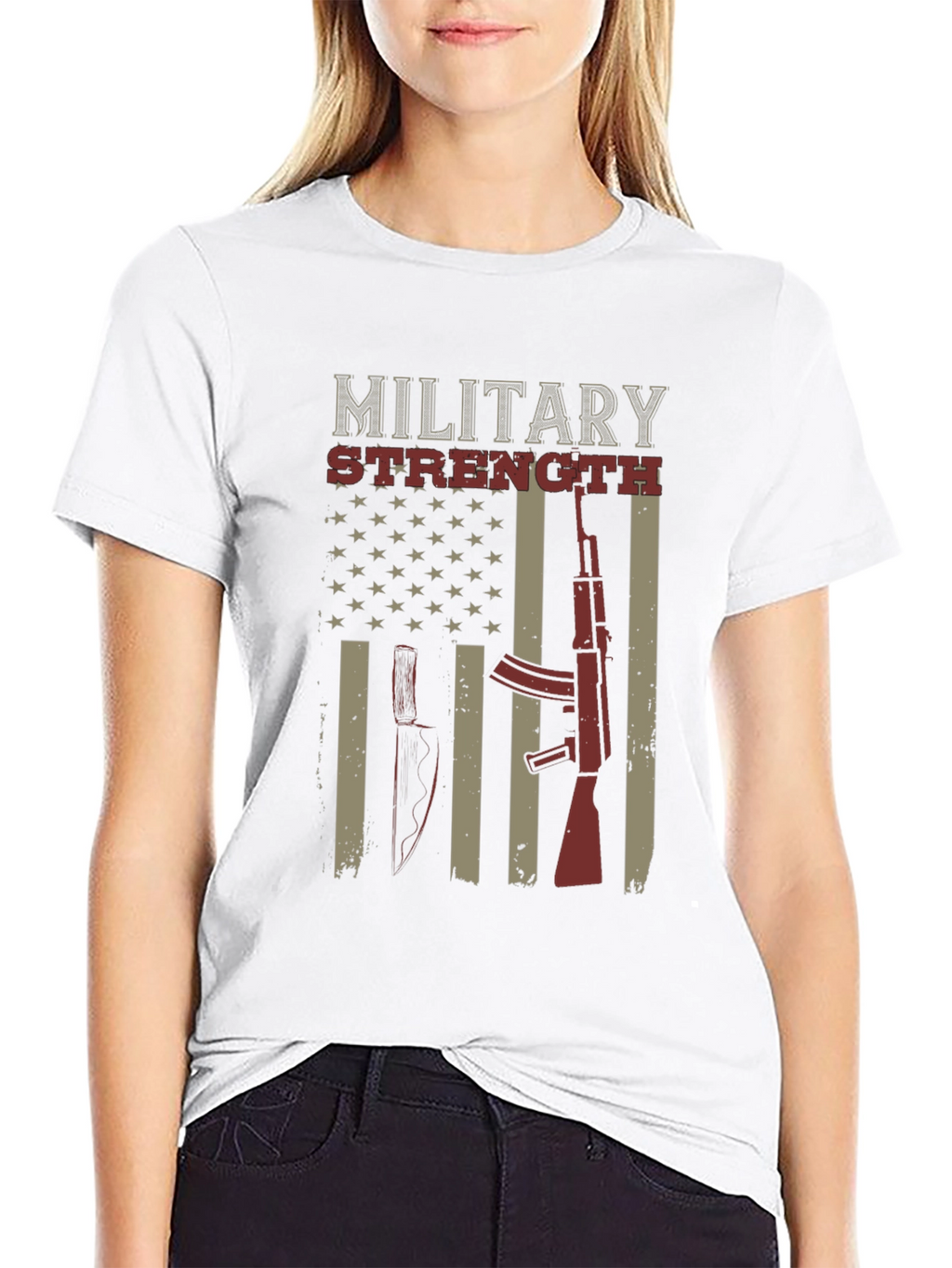 Military Strength Graphic T-Shirt