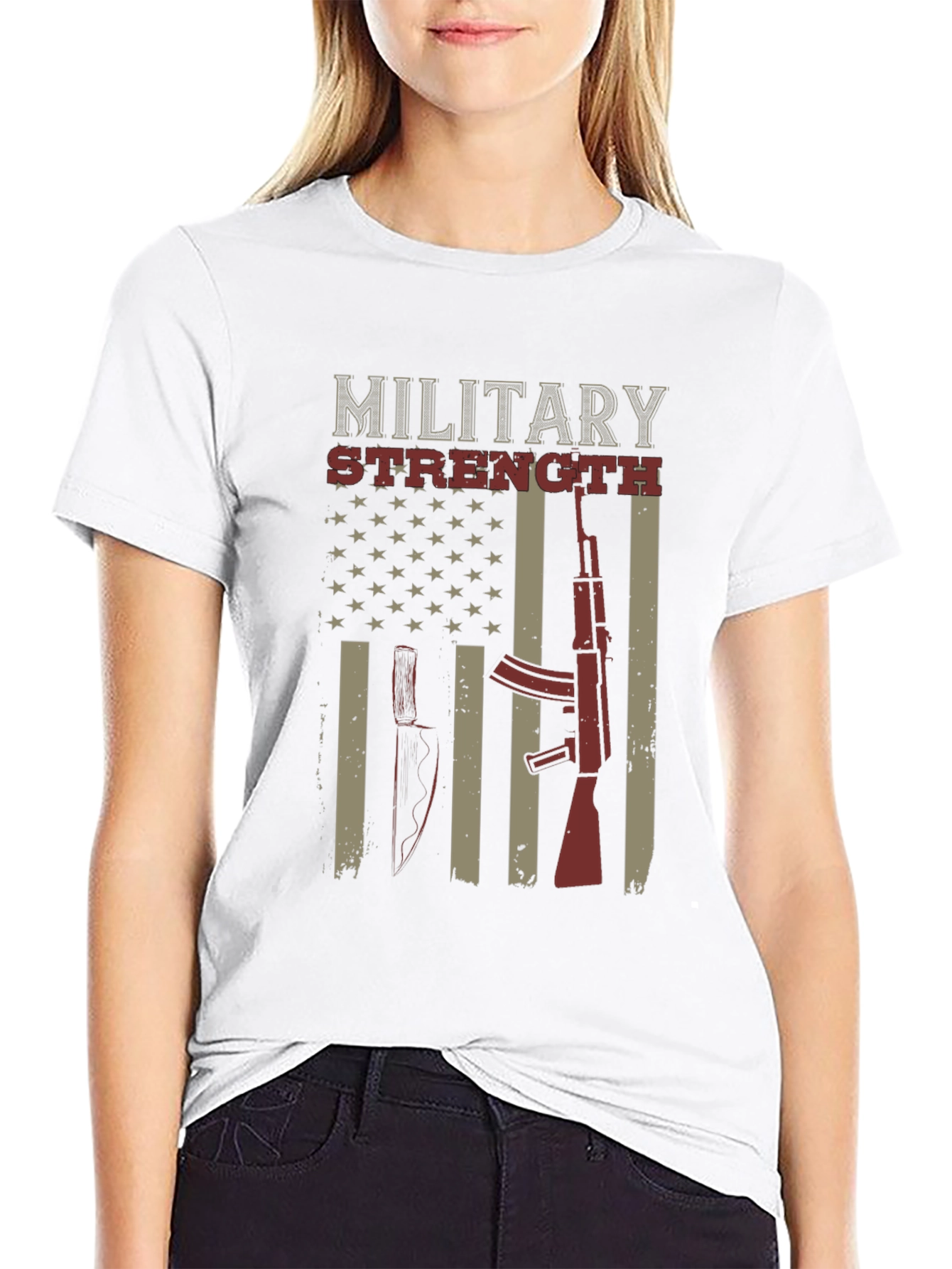 Military Strength Graphic T-Shirt
