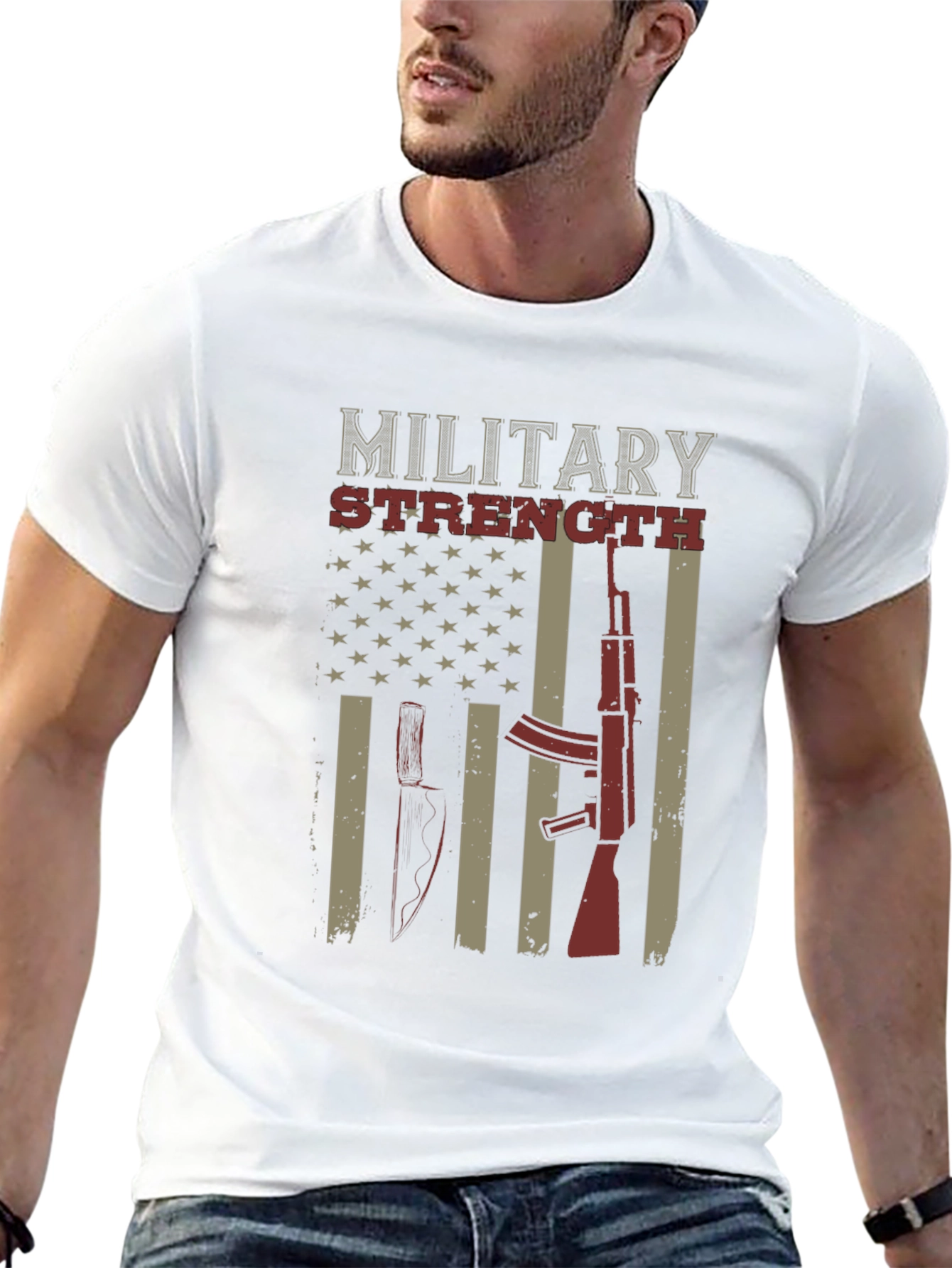 Military Strength Graphic T-Shirt