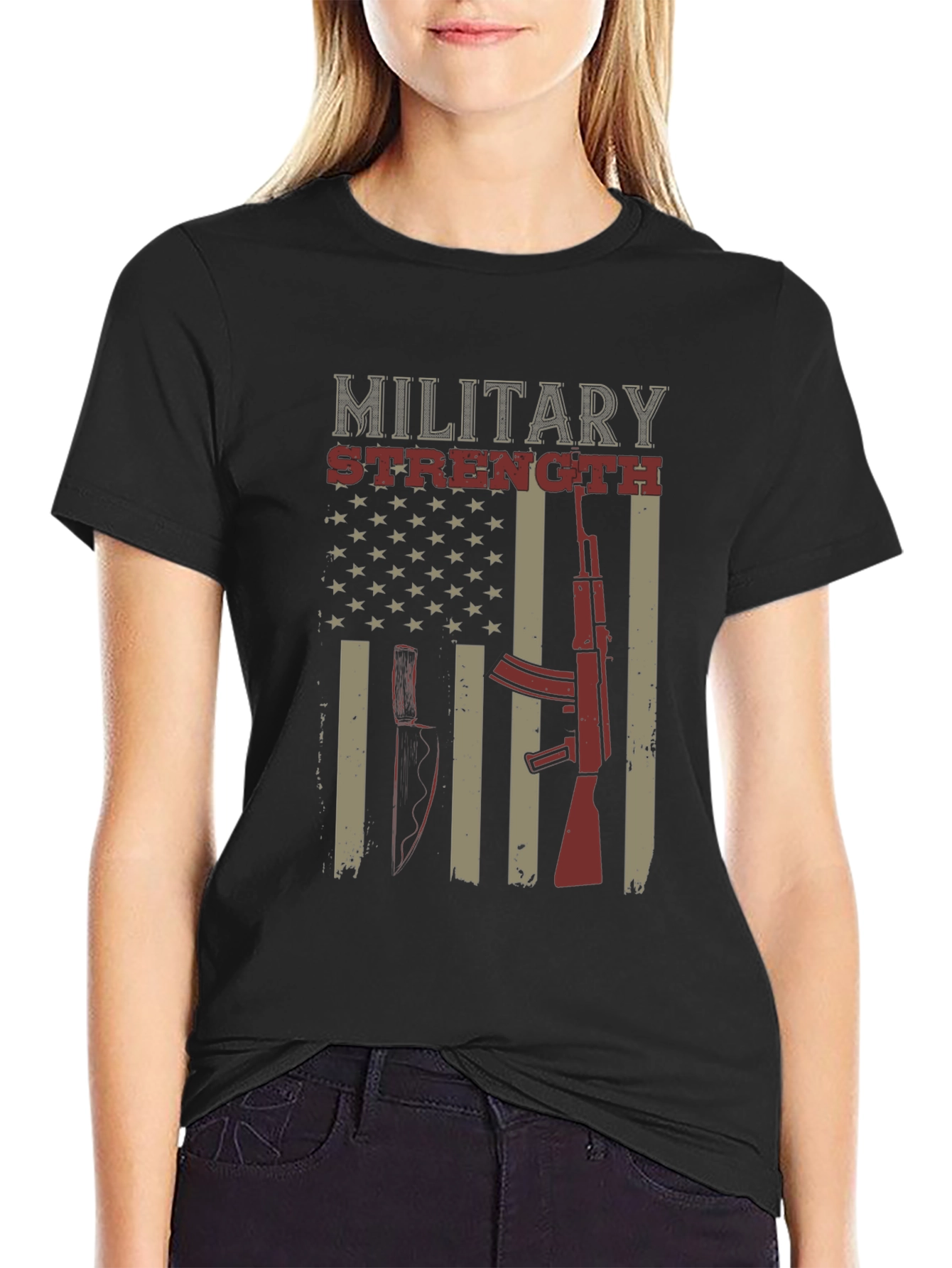 Military Strength Graphic T-Shirt