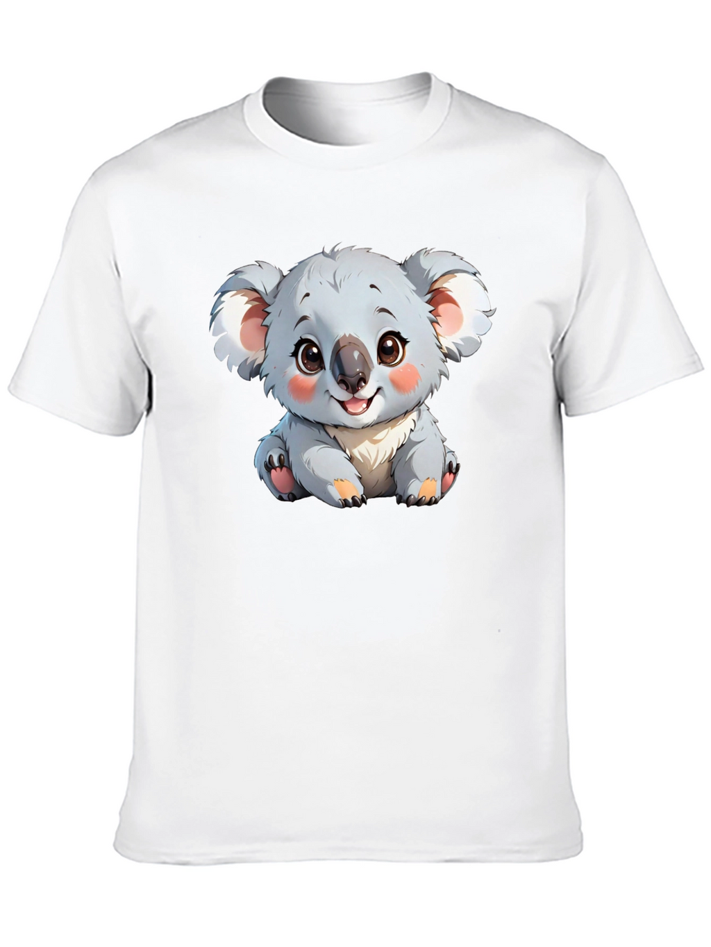 Cute Koala Bear Graphic T-Shirt - Black