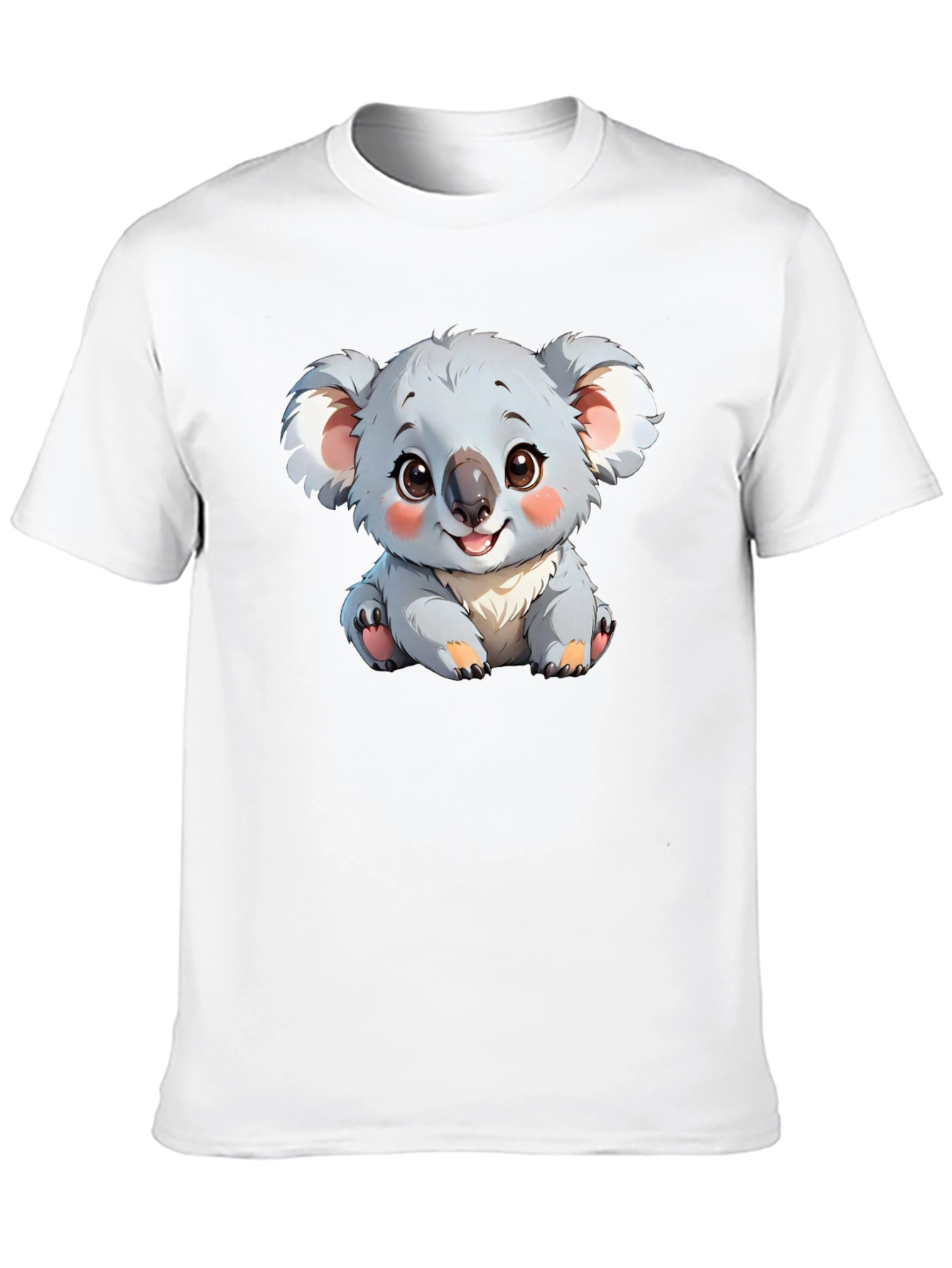 Cute Koala Bear Graphic T-Shirt - Black