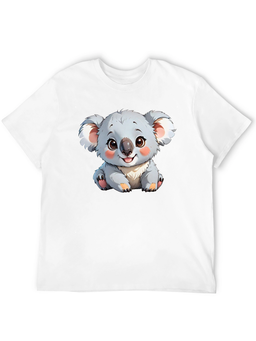Cute Koala Bear Graphic T-Shirt - Black