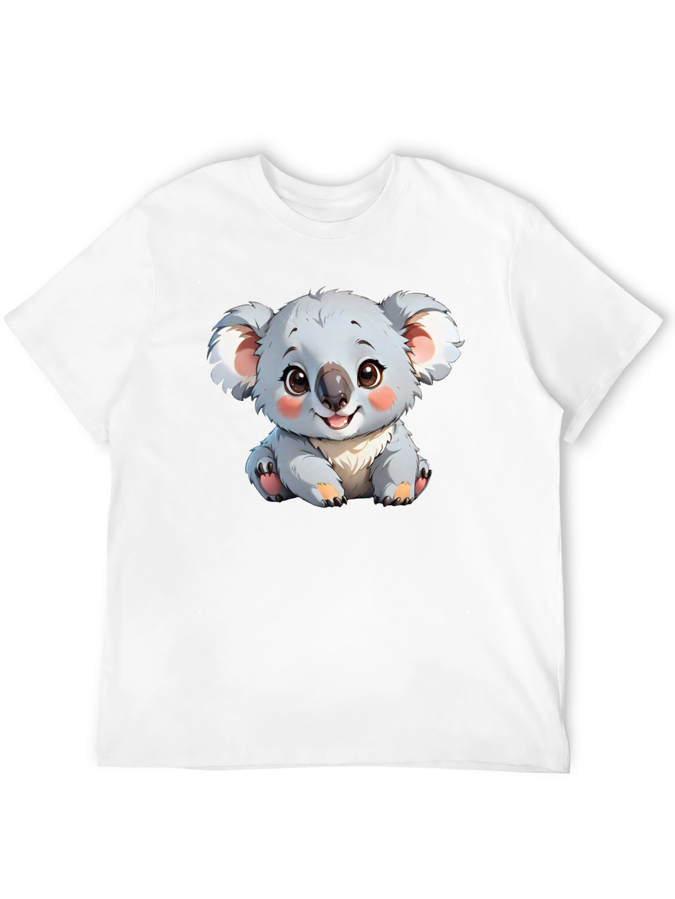 Cute Koala Bear Graphic T-Shirt - Black