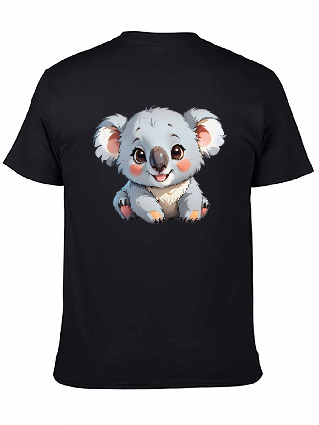 Cute Koala Bear Graphic T-Shirt - Black