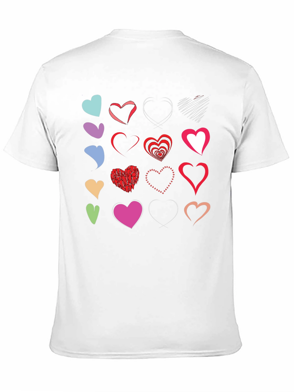 Heart Collage Black T-Shirt