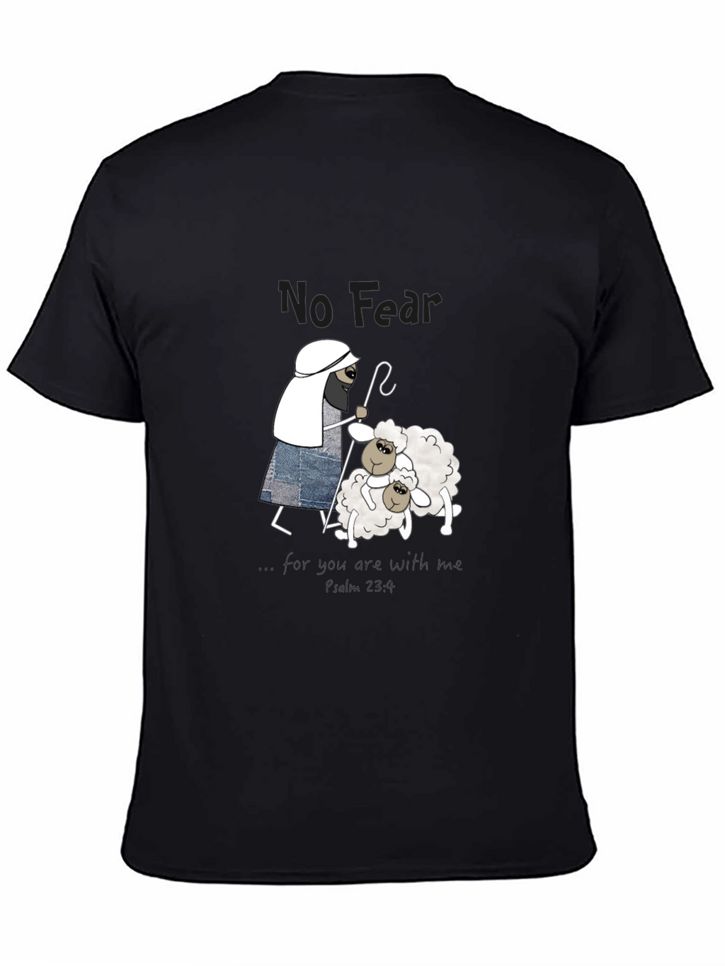 No Fear Christian T-Shirt Shepherd with Sheep