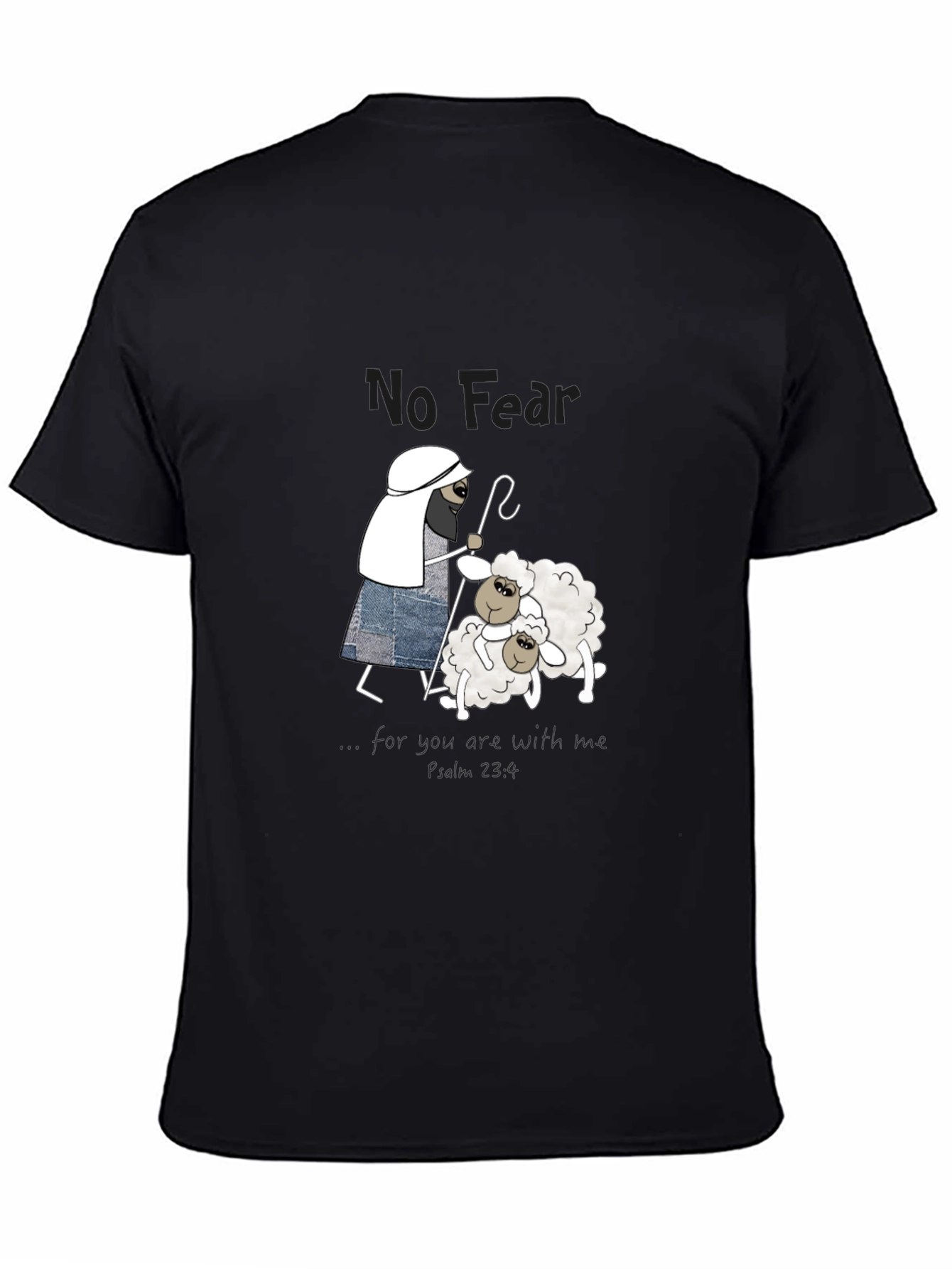 No Fear Christian T-Shirt Shepherd with Sheep