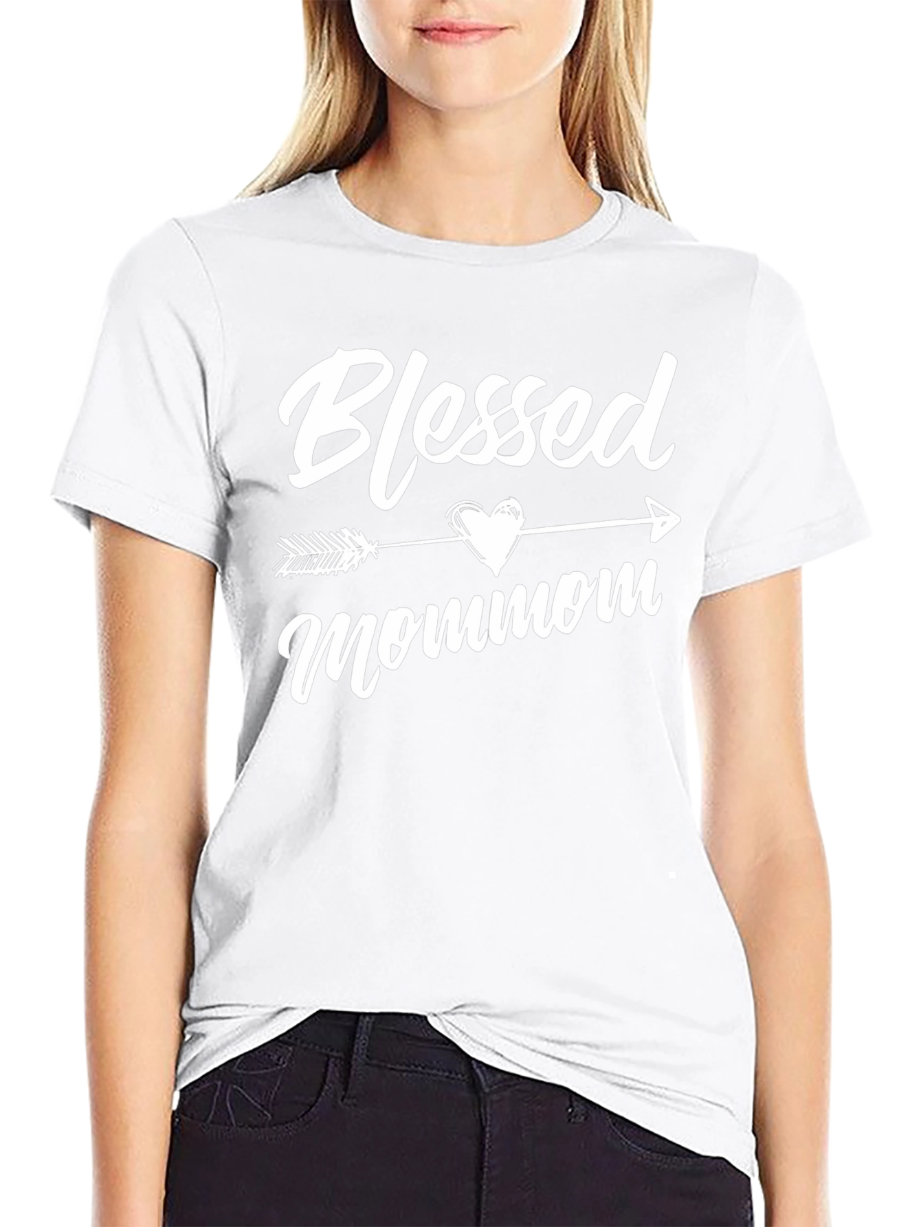 Blessed Mommom Arrow Graphic Tee