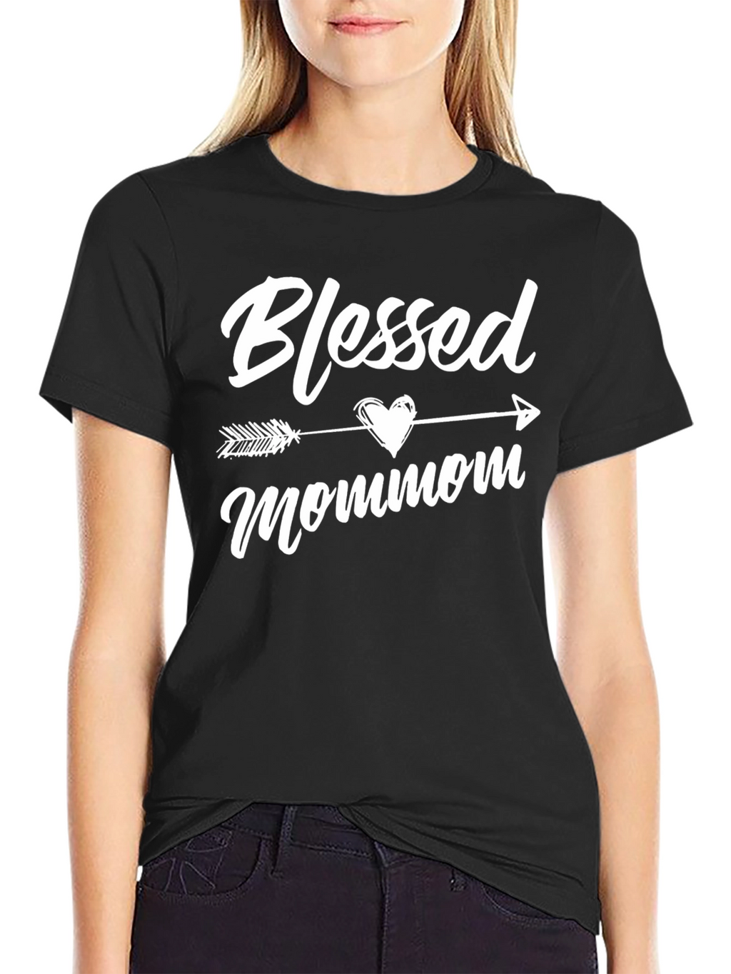 Blessed Mommom Arrow Graphic Tee