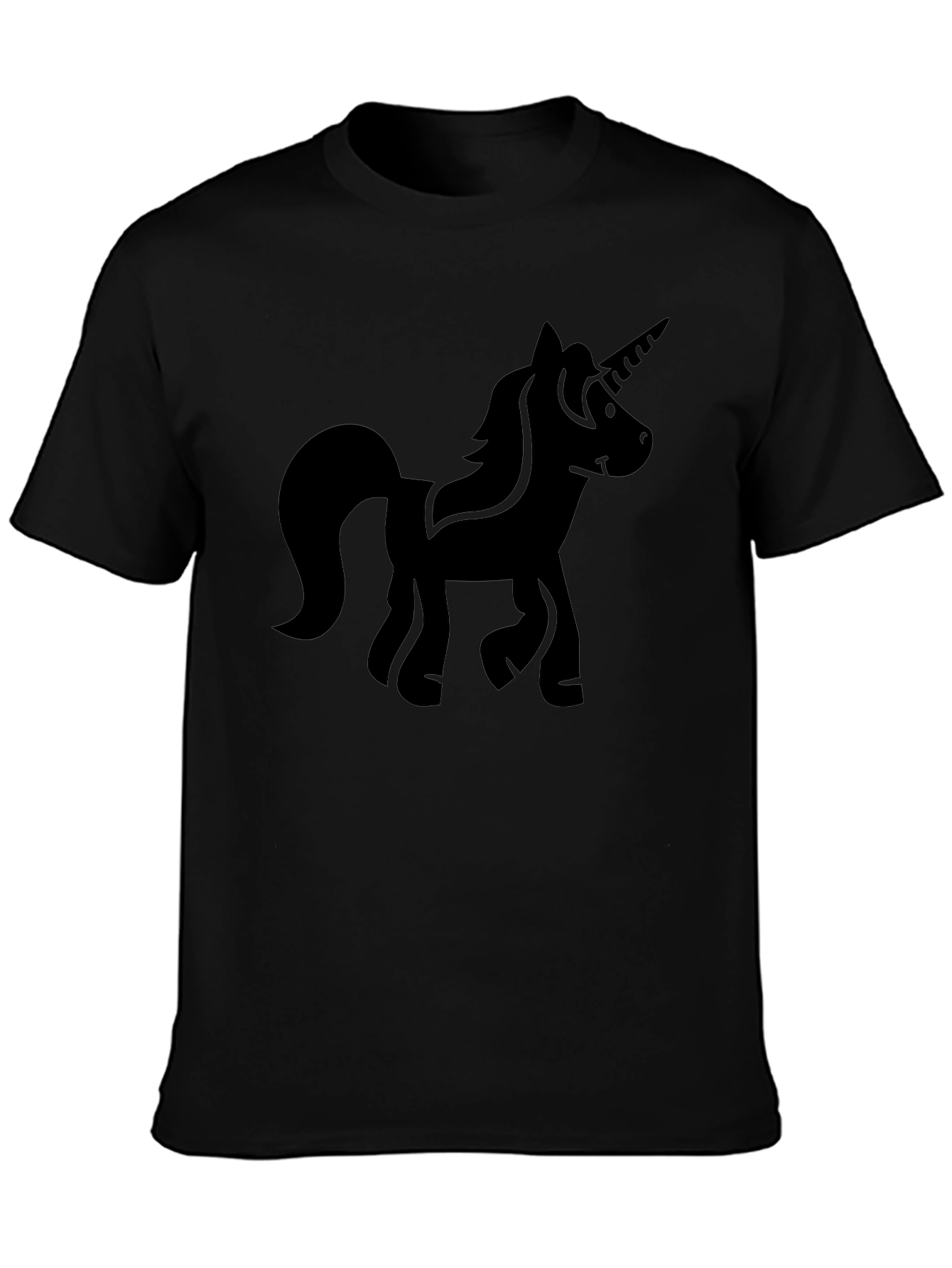 Unicorn Silhouette Black T-Shirt - Mens Graphic Tee