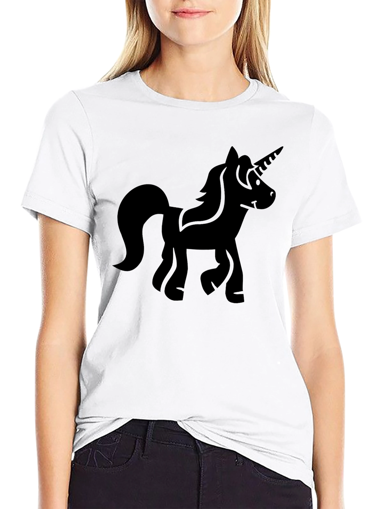 Unicorn Silhouette Black T-Shirt - Mens Graphic Tee
