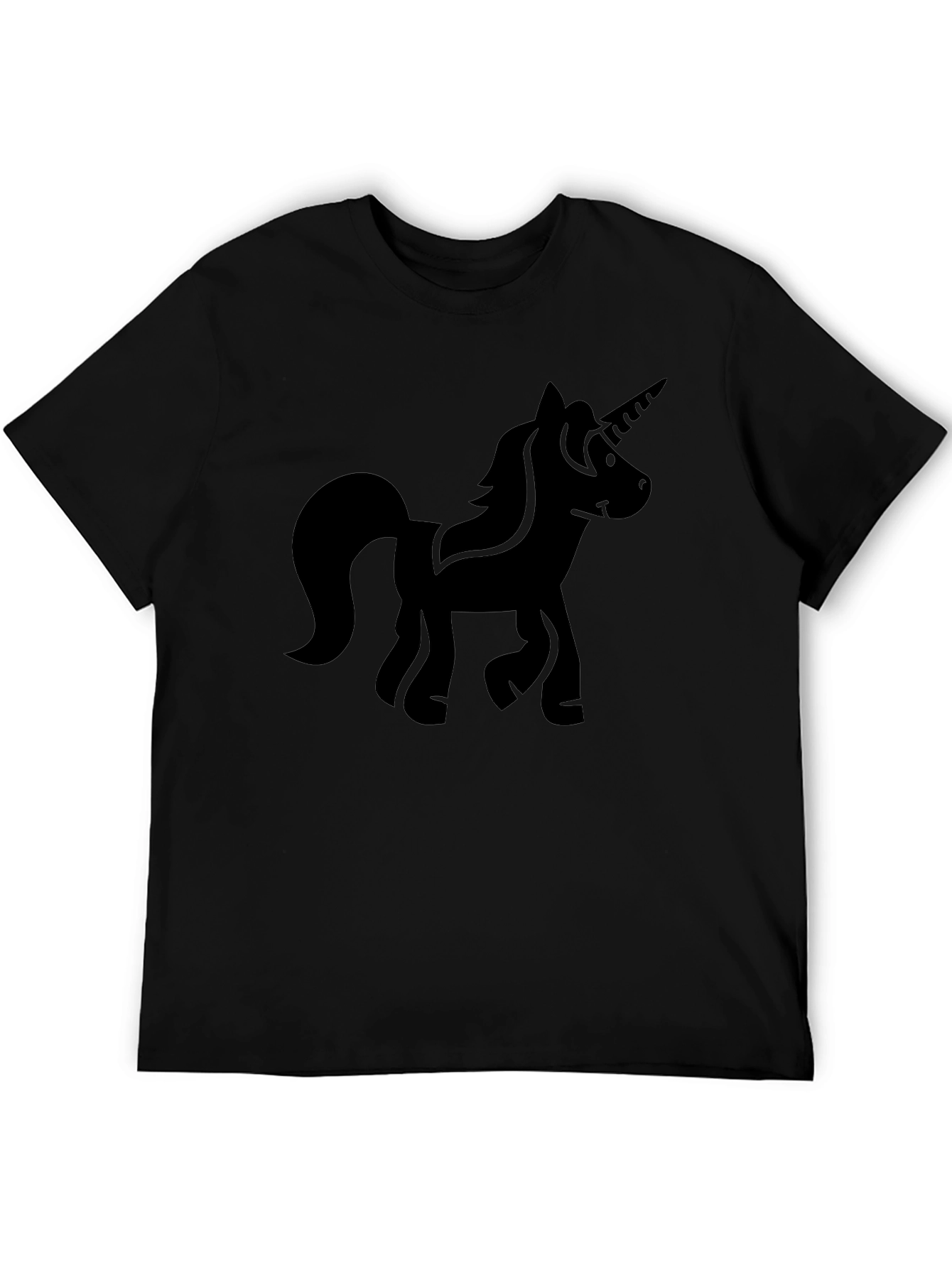 Unicorn Silhouette Black T-Shirt - Mens Graphic Tee