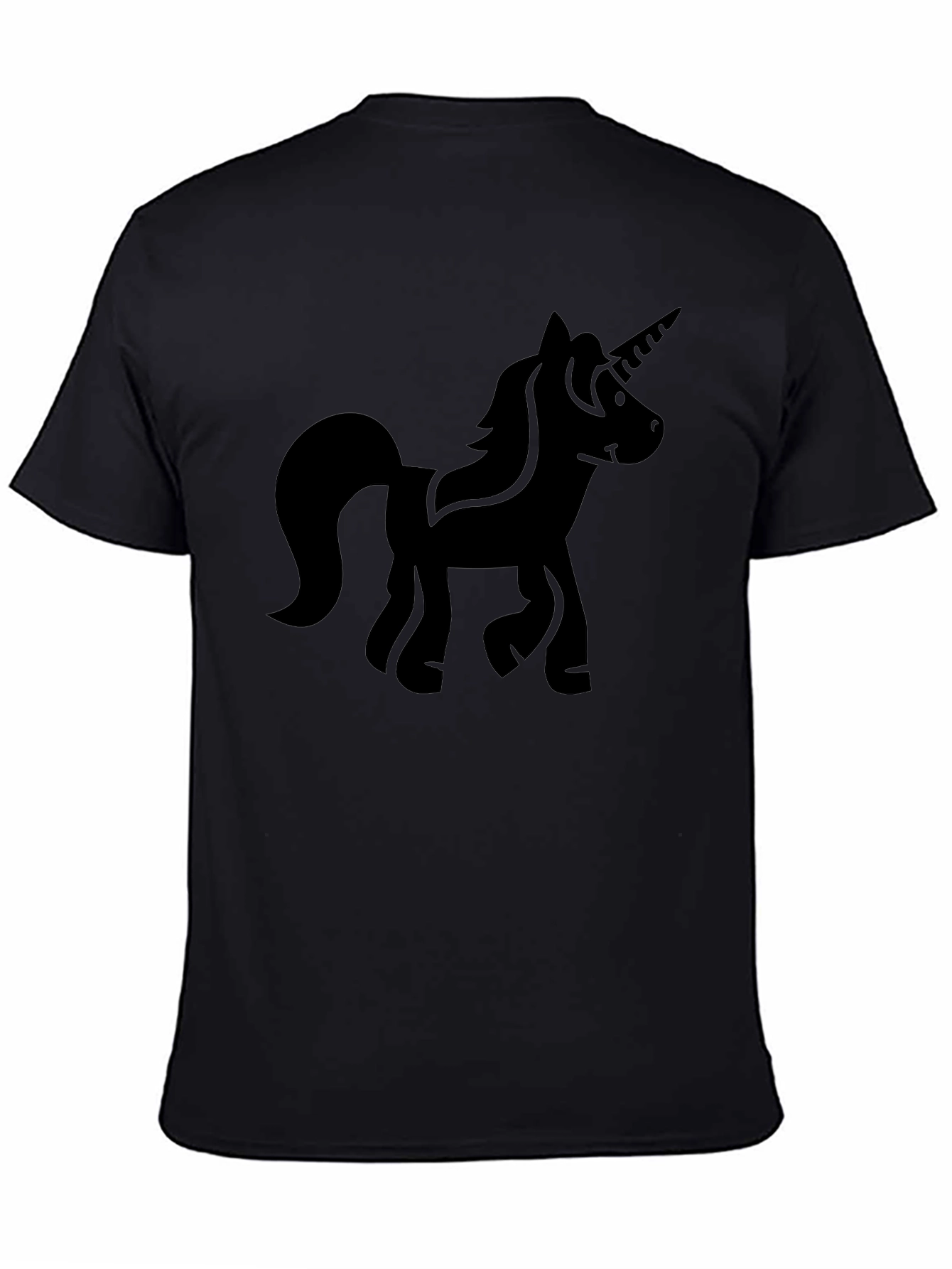Unicorn Silhouette Black T-Shirt - Mens Graphic Tee
