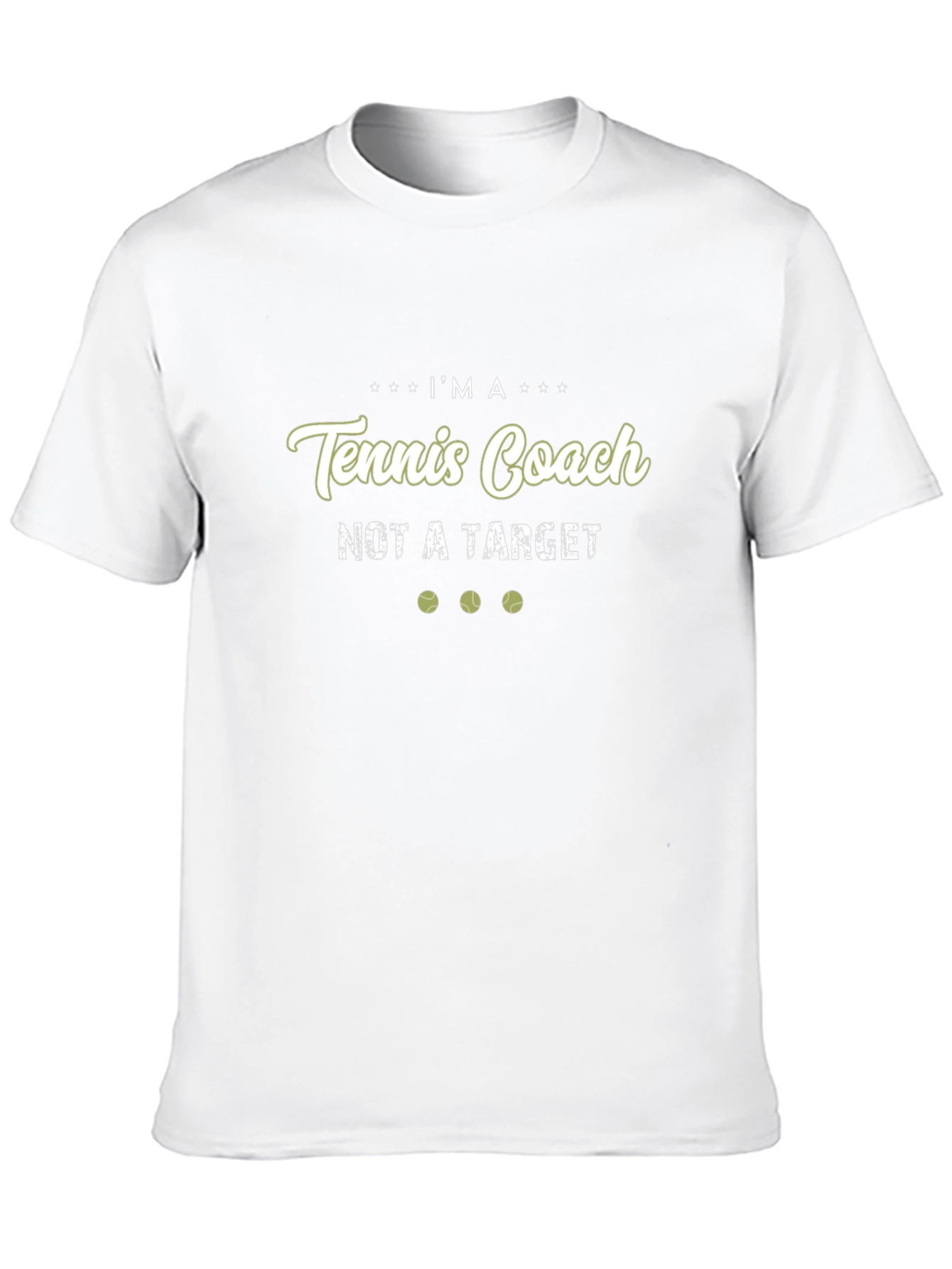 Tennis Coach T-Shirt - Not A Target Graphic Tee