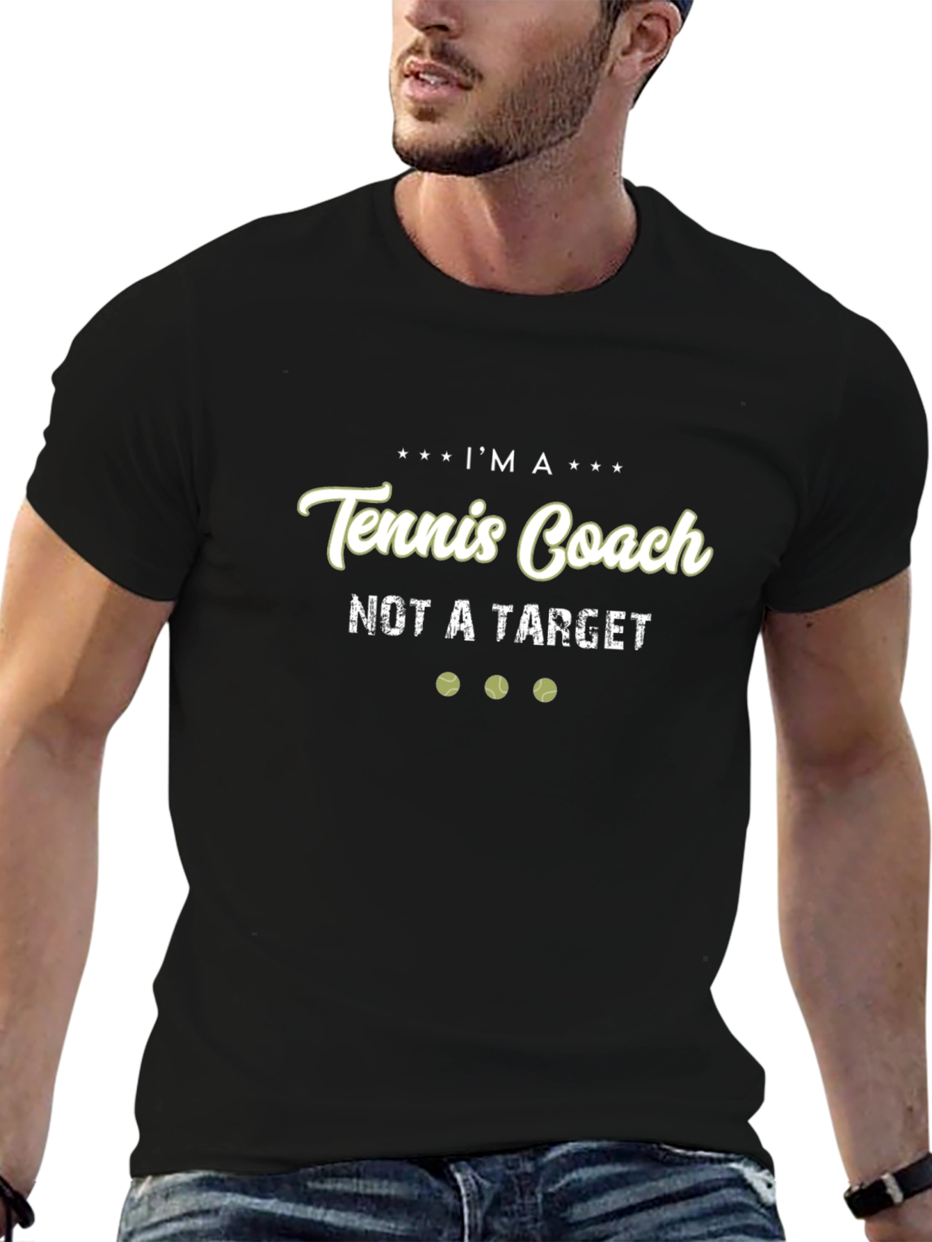 Tennis Coach T-Shirt - Not A Target Graphic Tee