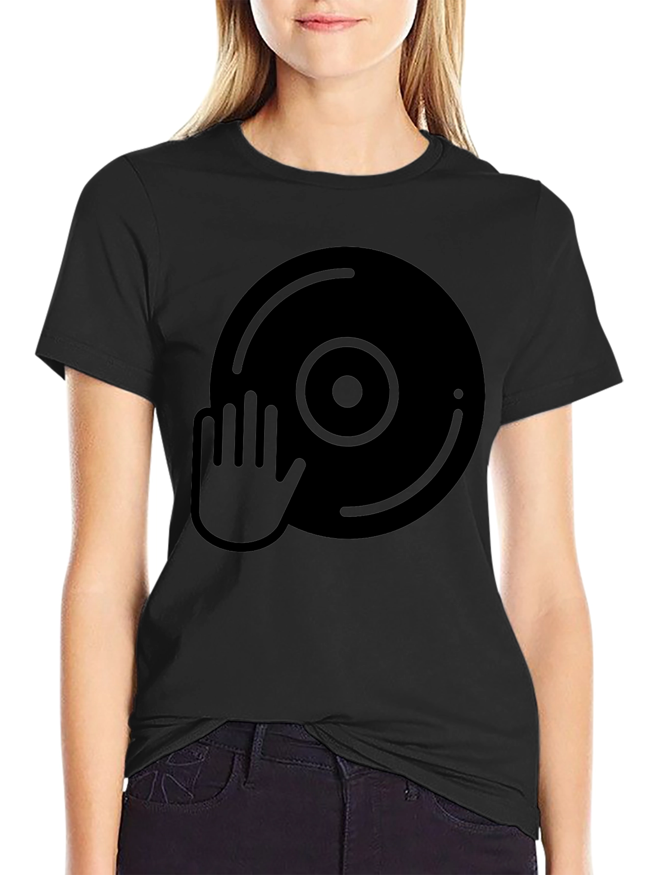 DJ Vinyl Hand Graphic T-Shirt