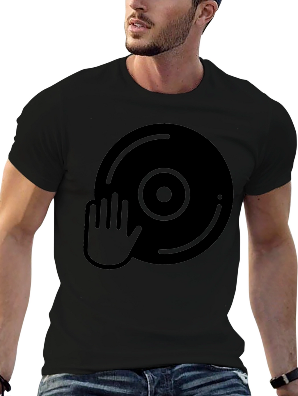 DJ Vinyl Hand Graphic T-Shirt
