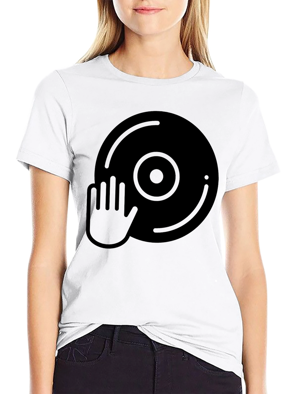 DJ Vinyl Hand Graphic T-Shirt