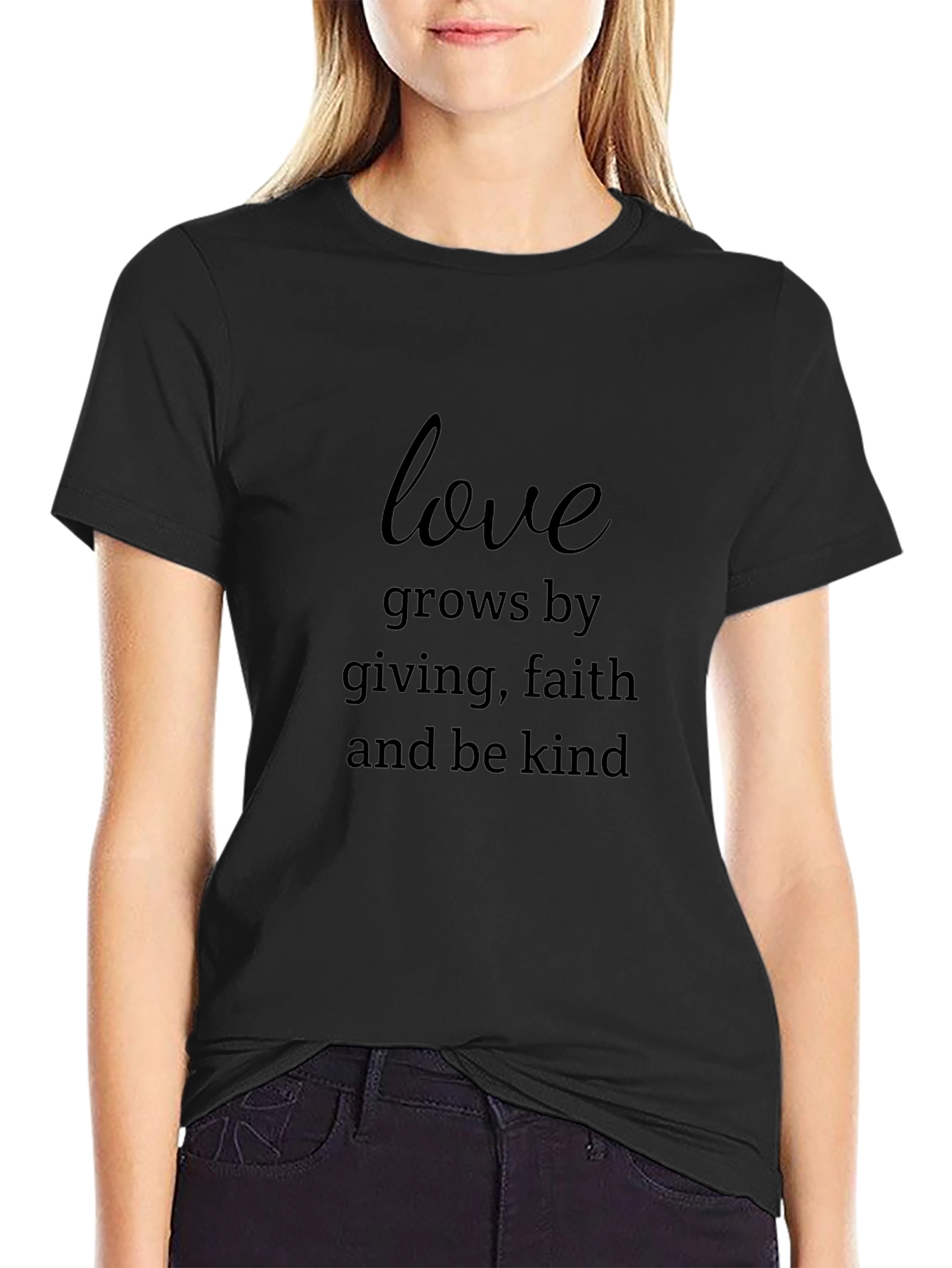 Love Grows Black Graphic Tee
