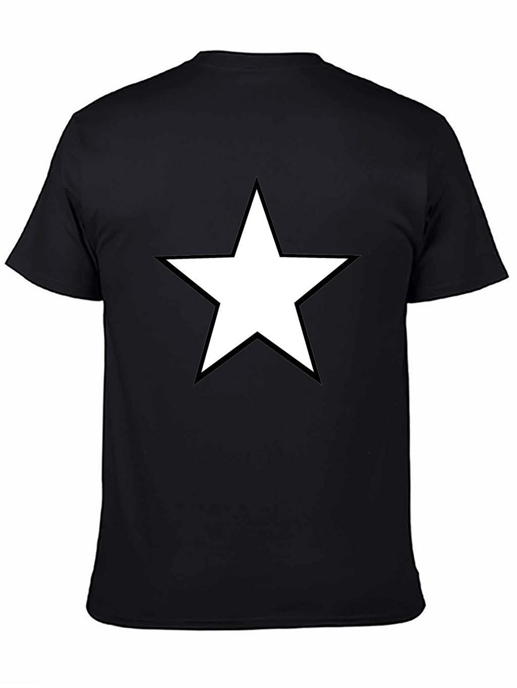 Star Graphic Tee - Bold Black Cotton Shirt