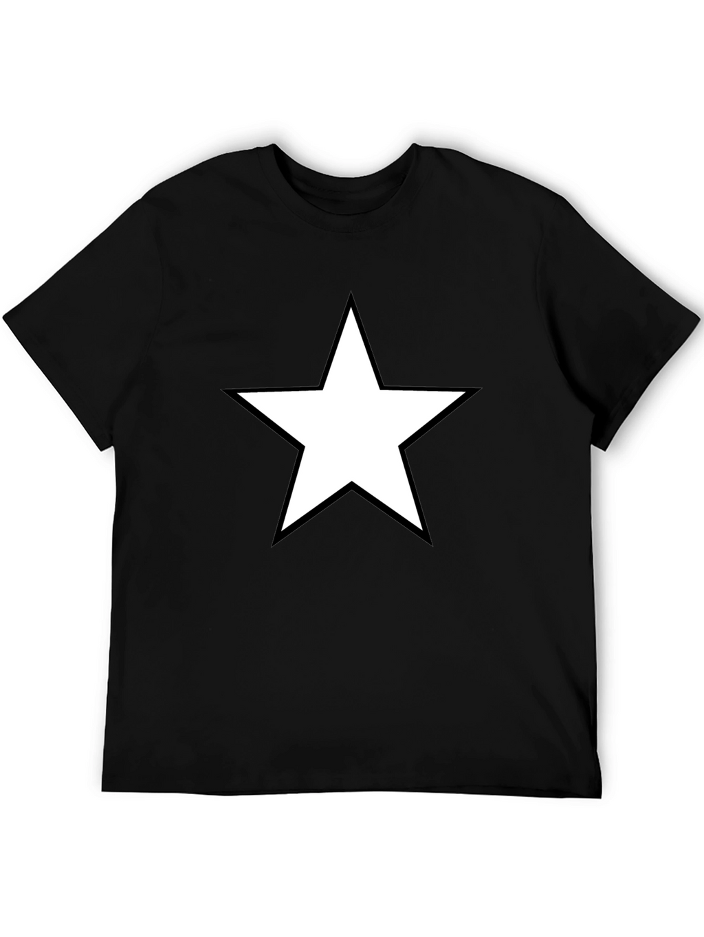 Star Graphic Tee - Bold Black Cotton Shirt