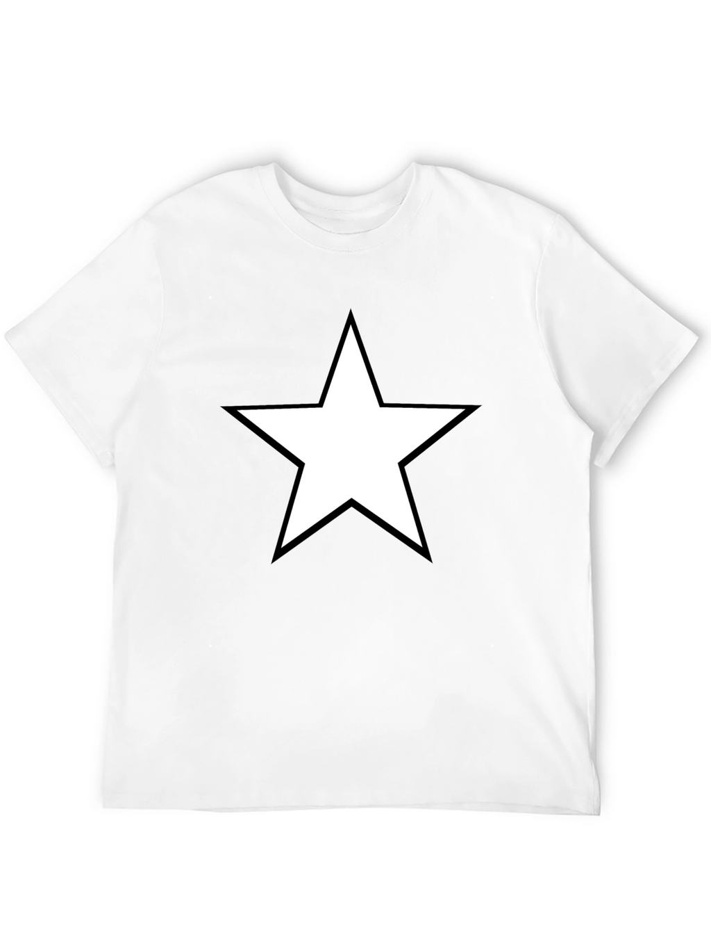 Star Graphic Tee - Bold Black Cotton Shirt