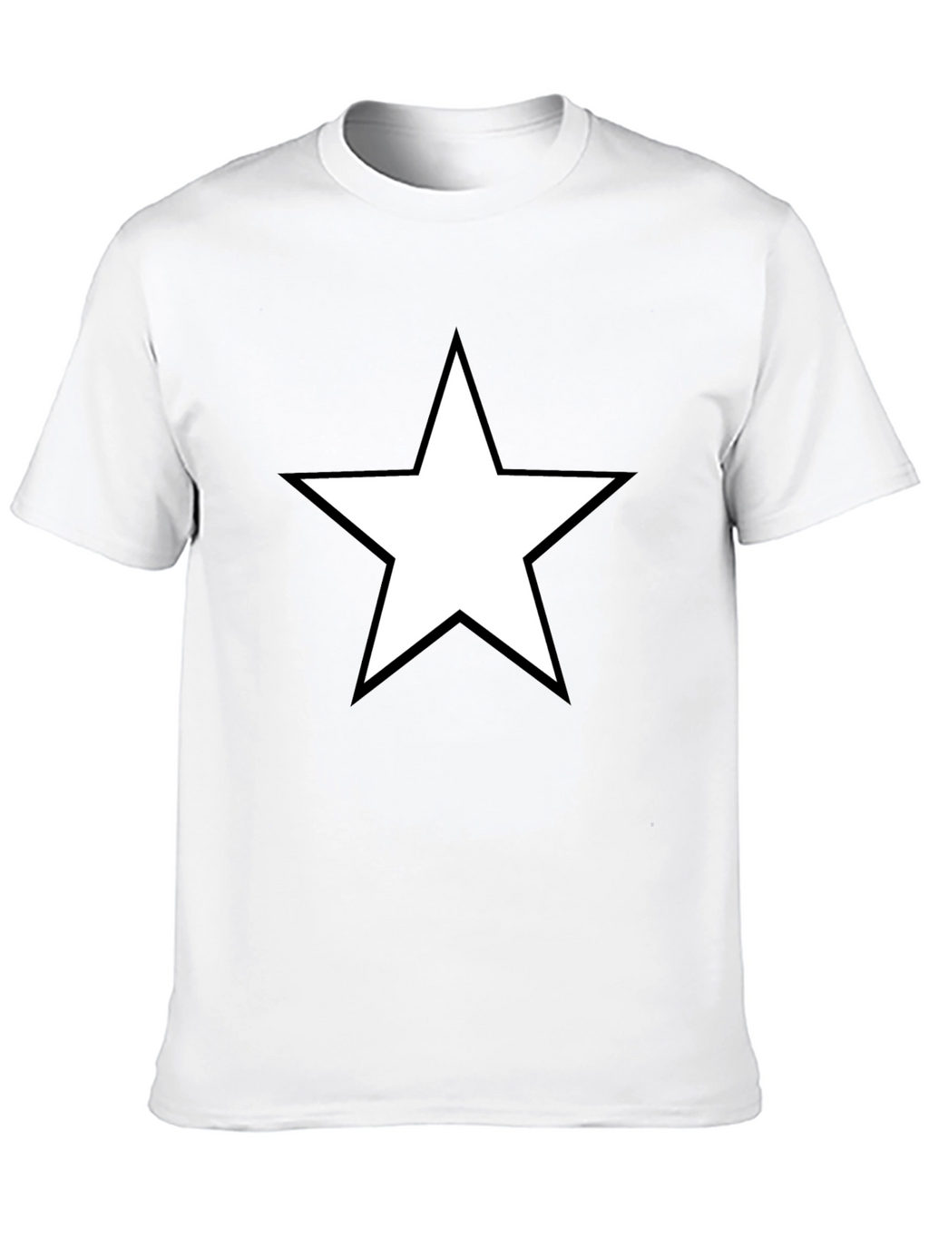 Star Graphic Tee - Bold Black Cotton Shirt