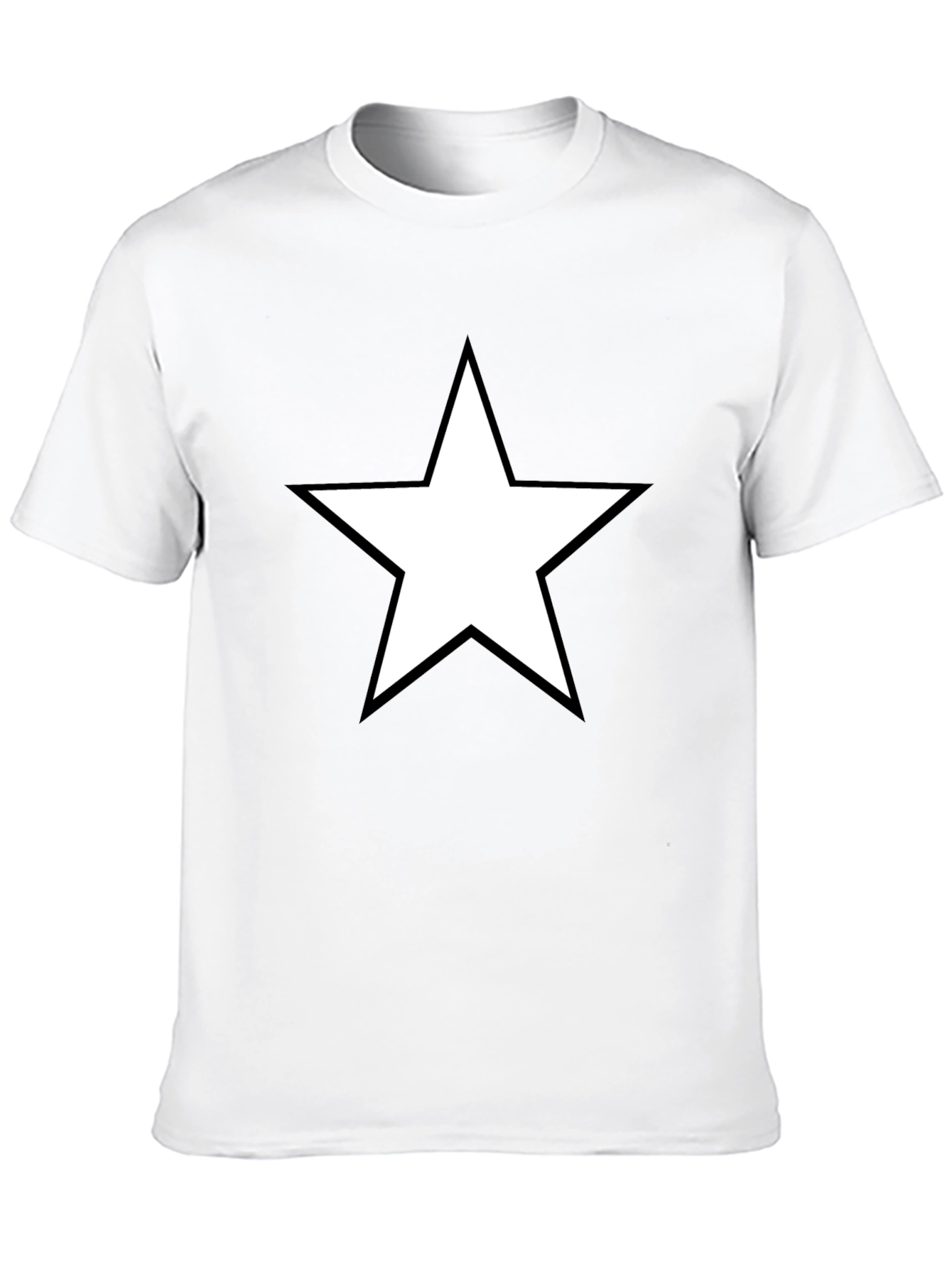 Star Graphic Tee - Bold Black Cotton Shirt