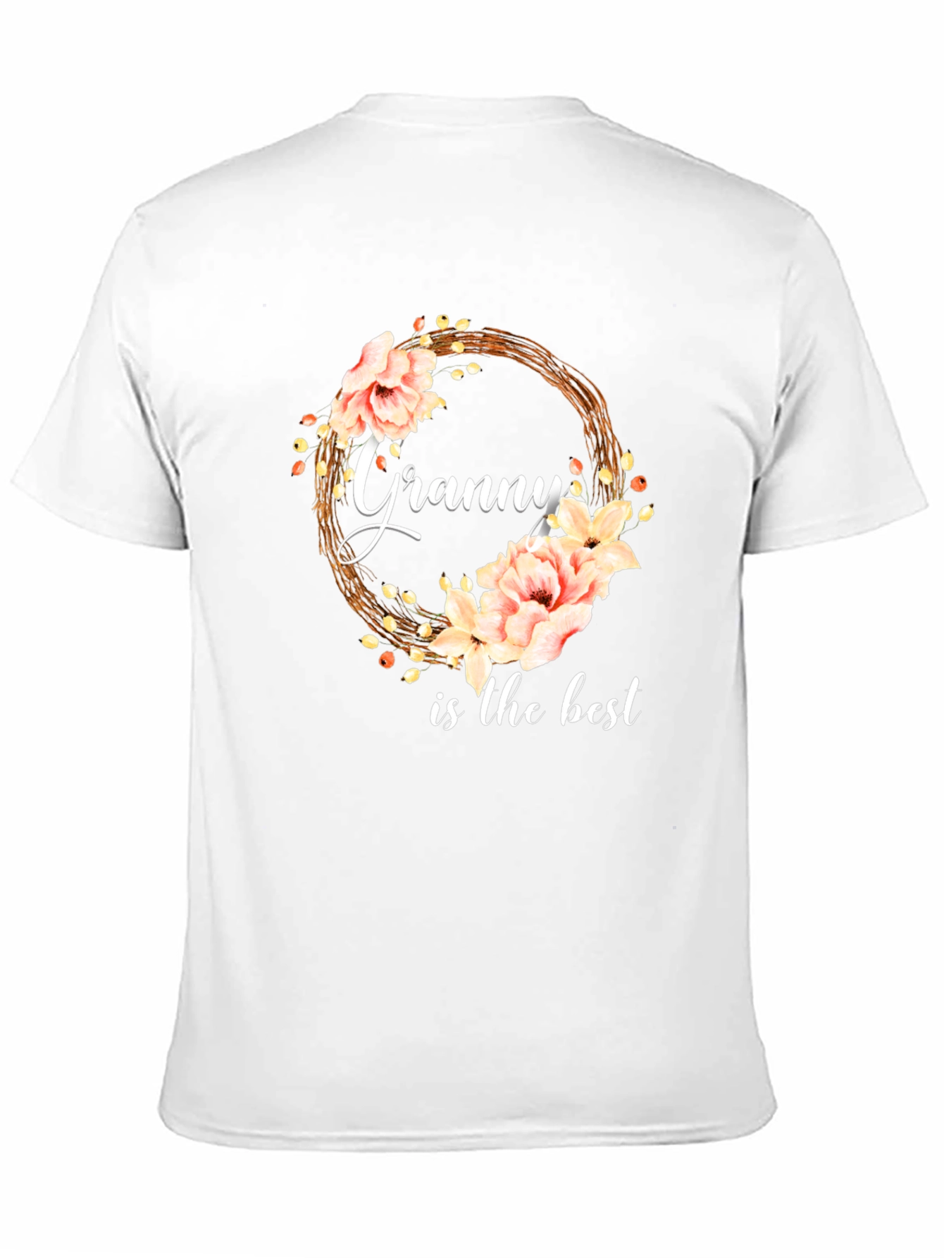 Granny is the Best Floral Wreath T-Shirt