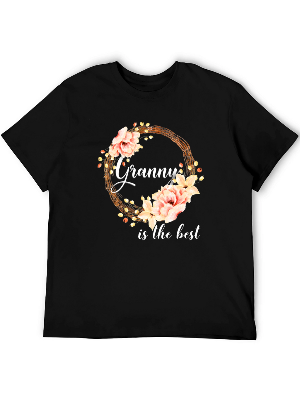 Granny is the Best Floral Wreath T-Shirt