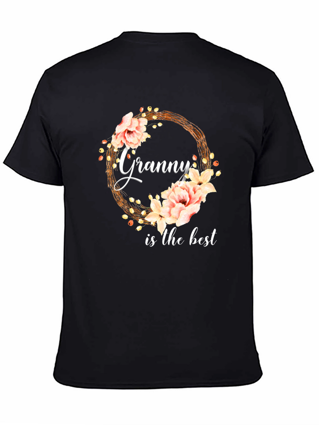 Granny is the Best Floral Wreath T-Shirt