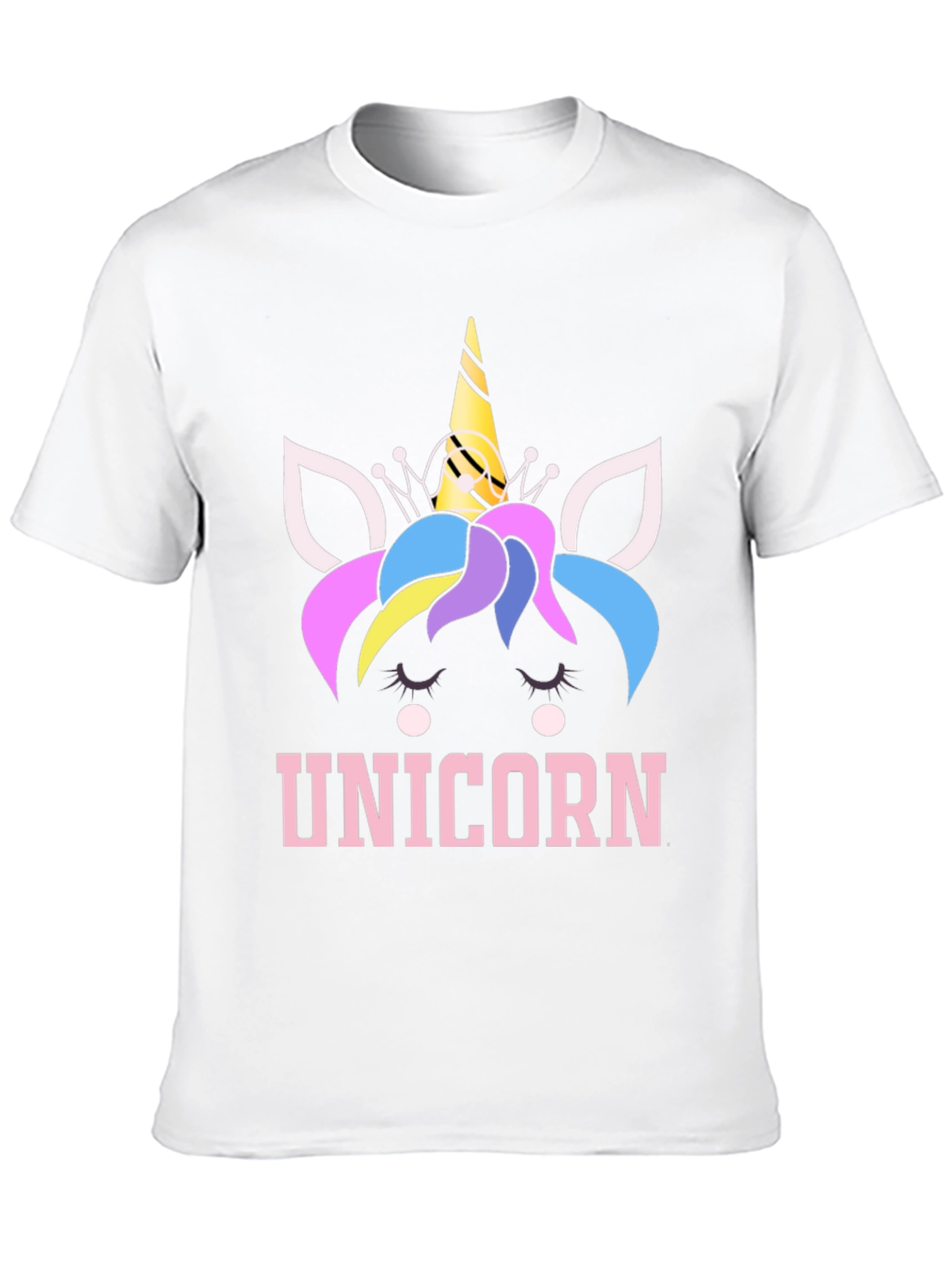 Unicorn Graphic Tee - Black Cotton Blend T-Shirt