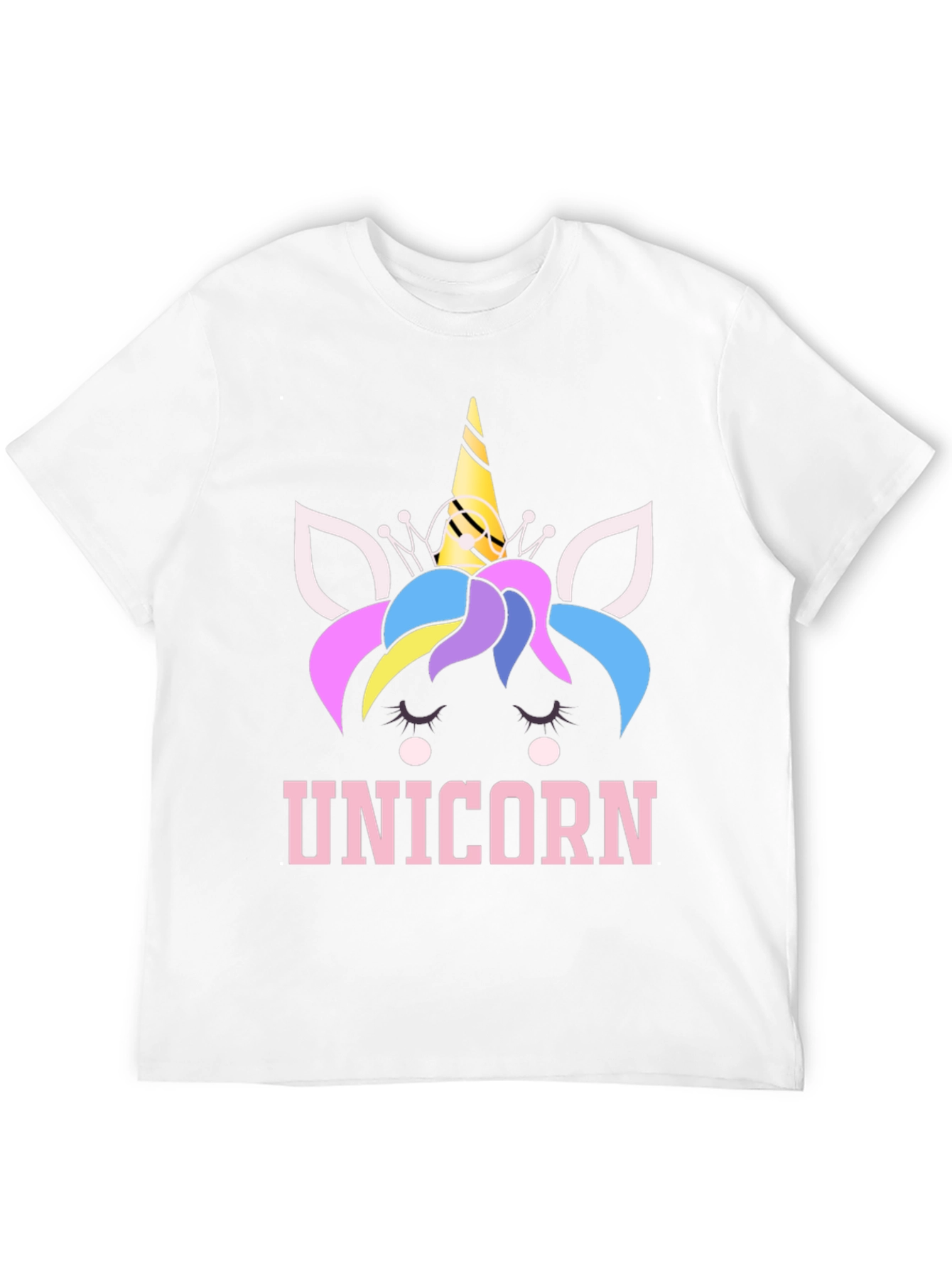 Unicorn Graphic Tee - Black Cotton Blend T-Shirt