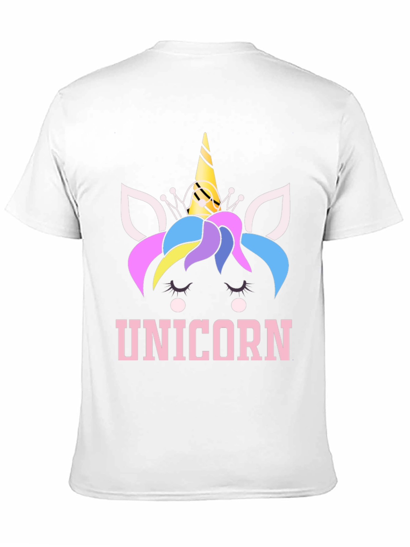 Unicorn Graphic Tee - Black Cotton Blend T-Shirt
