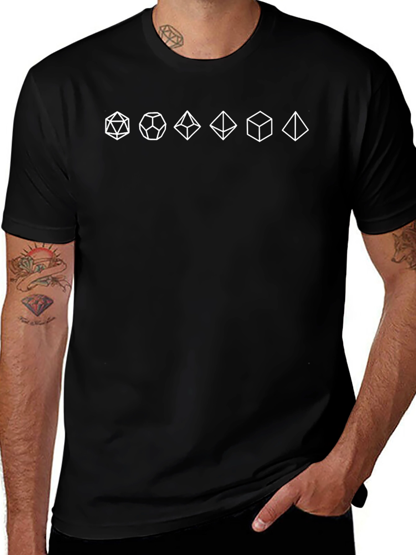 D&D Dice Polyhedral T-Shirt - Tabletop Gaming Tee
