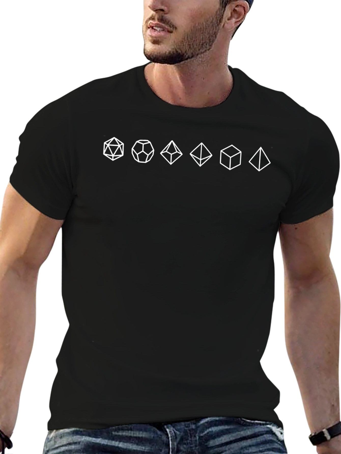 D&D Dice Polyhedral T-Shirt - Tabletop Gaming Tee