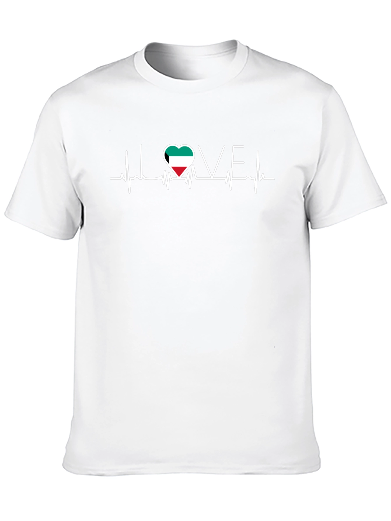 Kuwait Flag Heartbeat T-Shirt - I Love Kuwait Tee