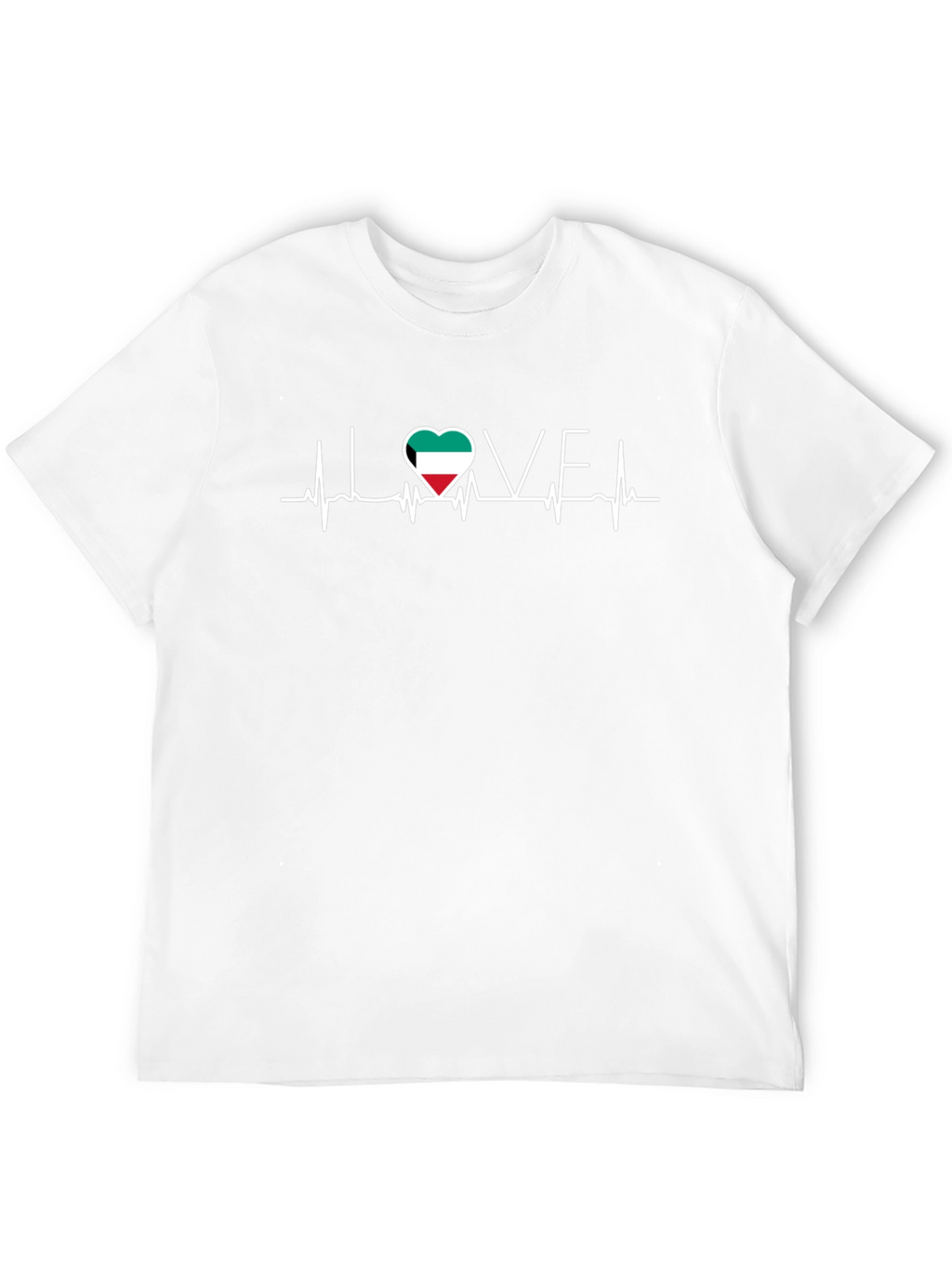 Kuwait Flag Heartbeat T-Shirt - I Love Kuwait Tee