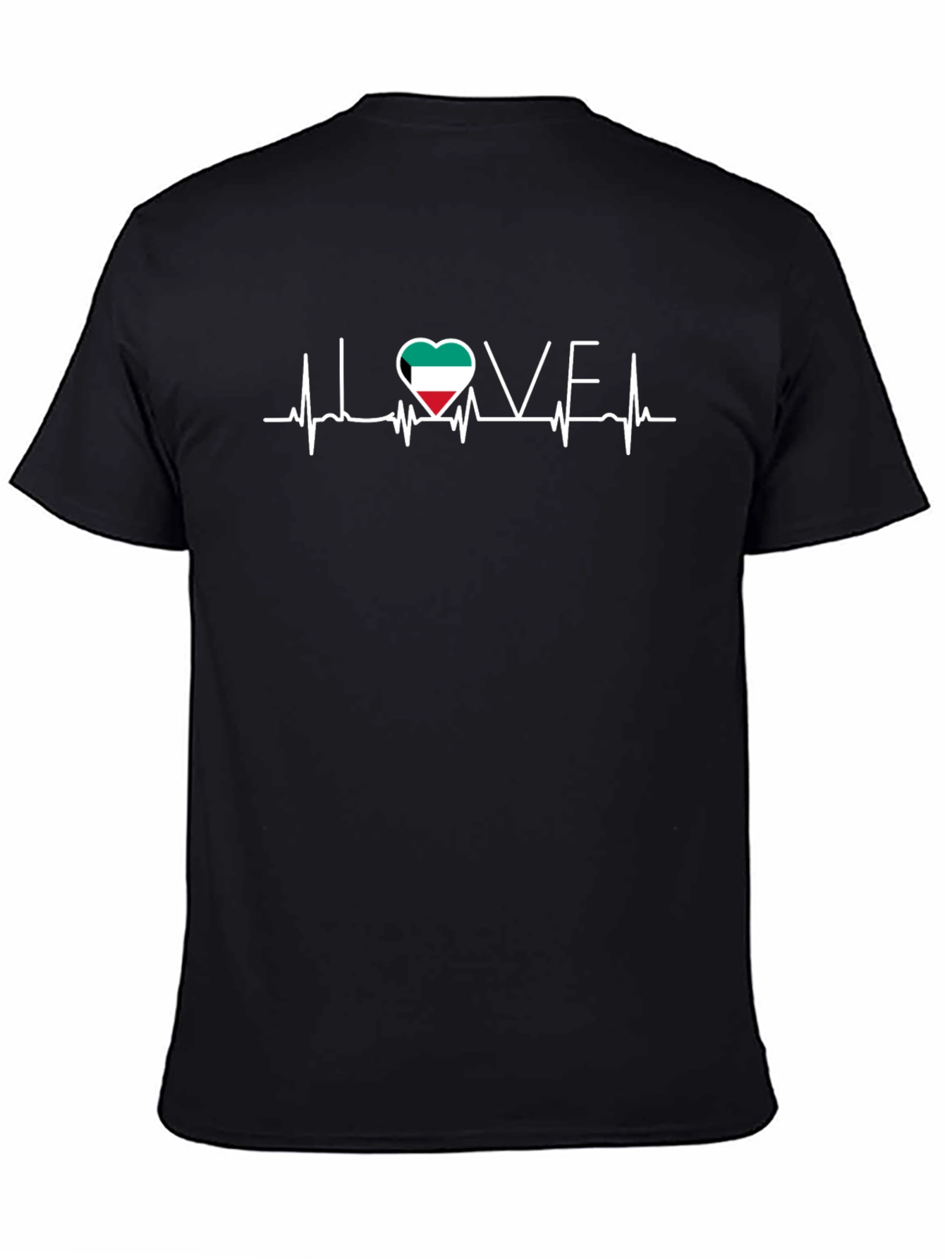Kuwait Flag Heartbeat T-Shirt - I Love Kuwait Tee