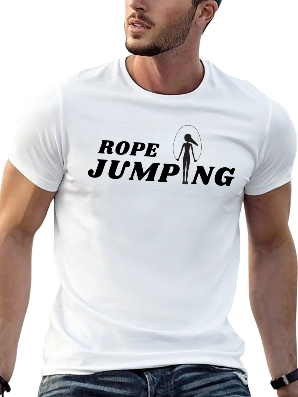 Rope Jumping Graphic Tee - Athletic Inspired Casual Wear