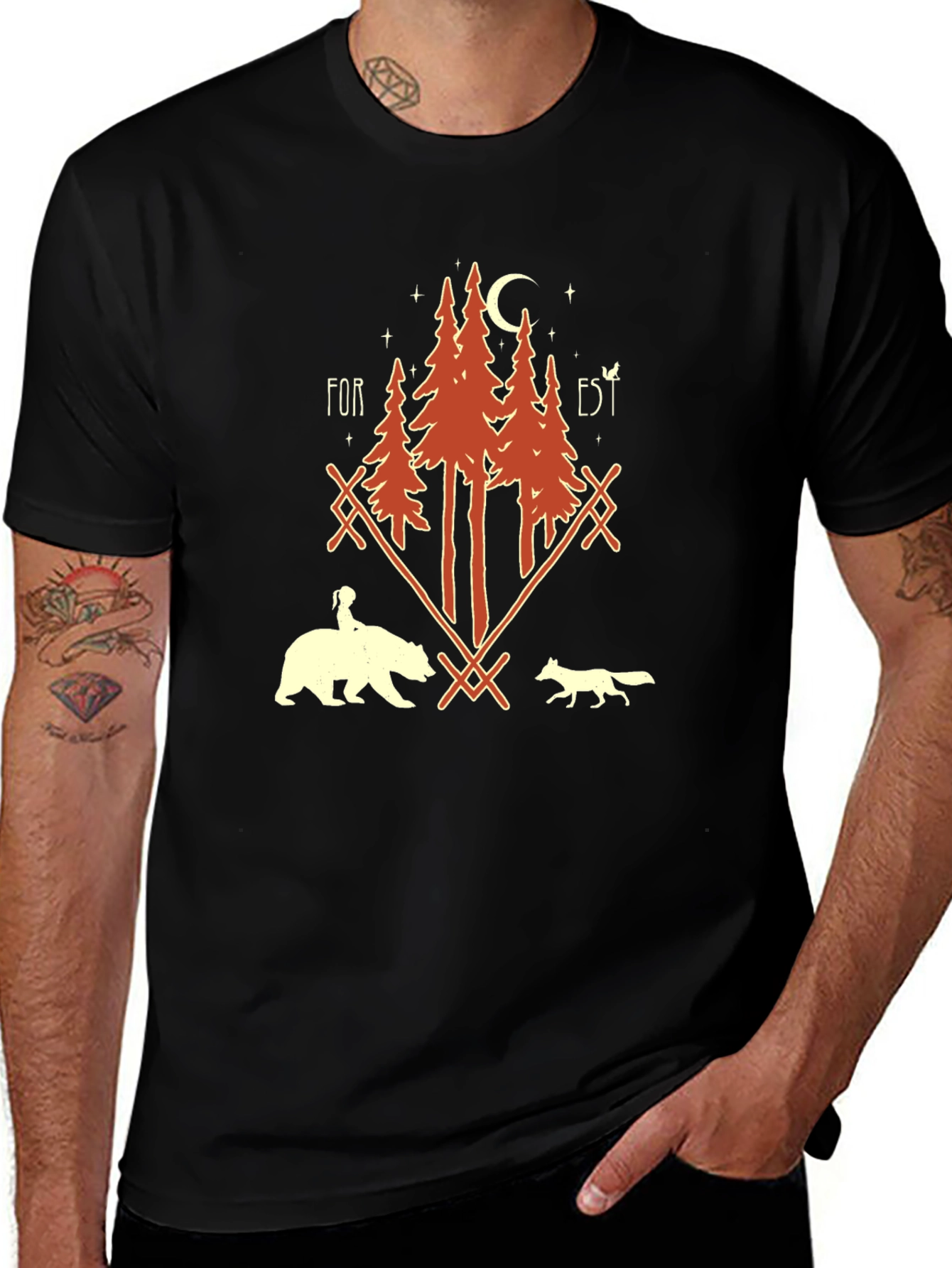 Forest Graphic Print T-Shirt - Unisex Nature Tee