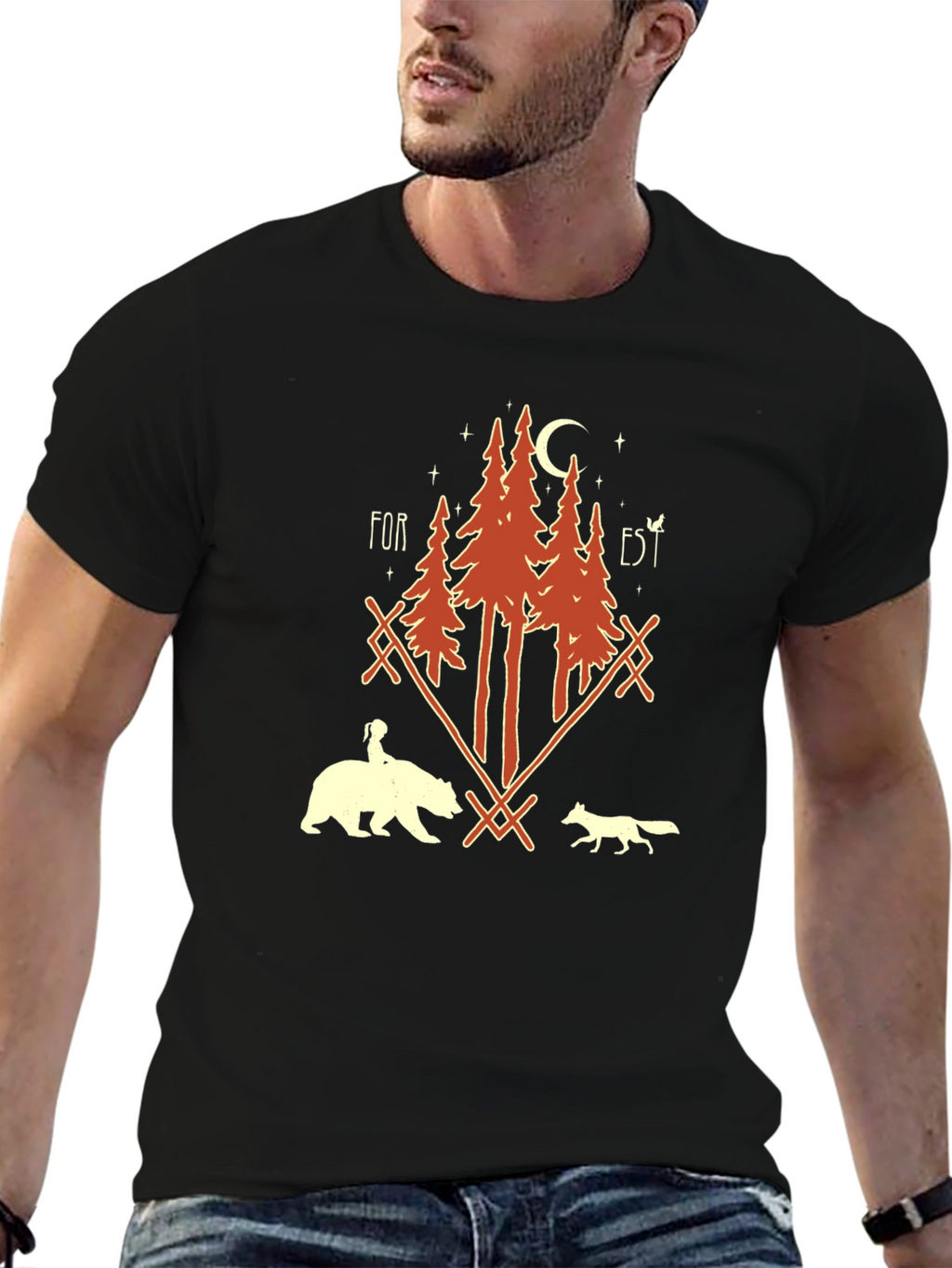 Forest Graphic Print T-Shirt - Unisex Nature Tee