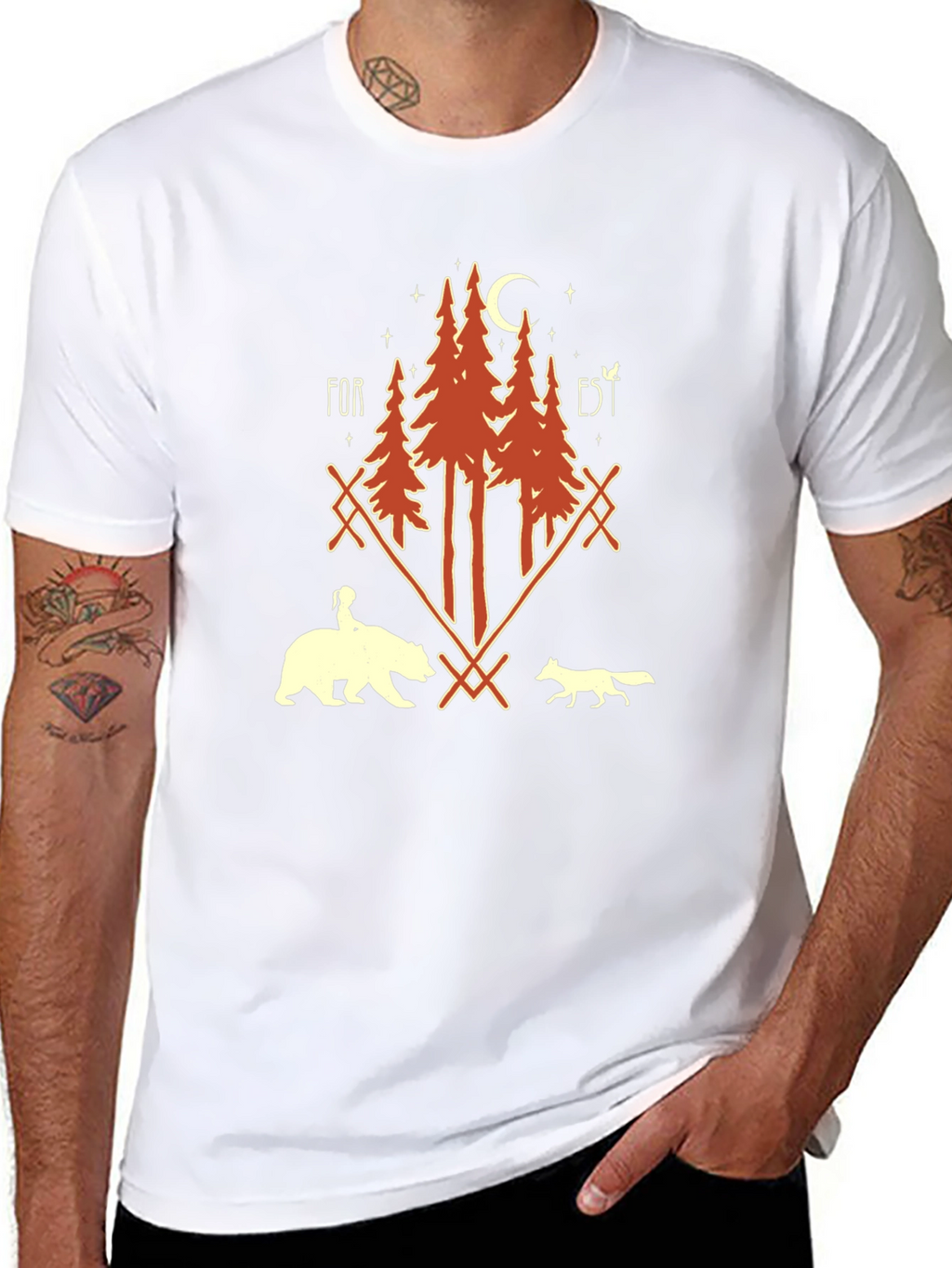 Forest Graphic Print T-Shirt - Unisex Nature Tee