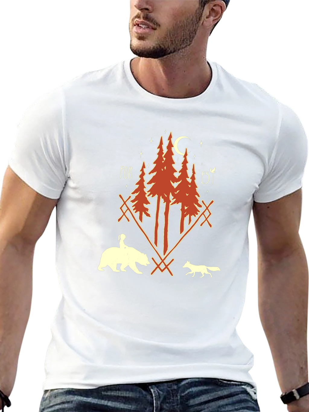 Forest Graphic Print T-Shirt - Unisex Nature Tee