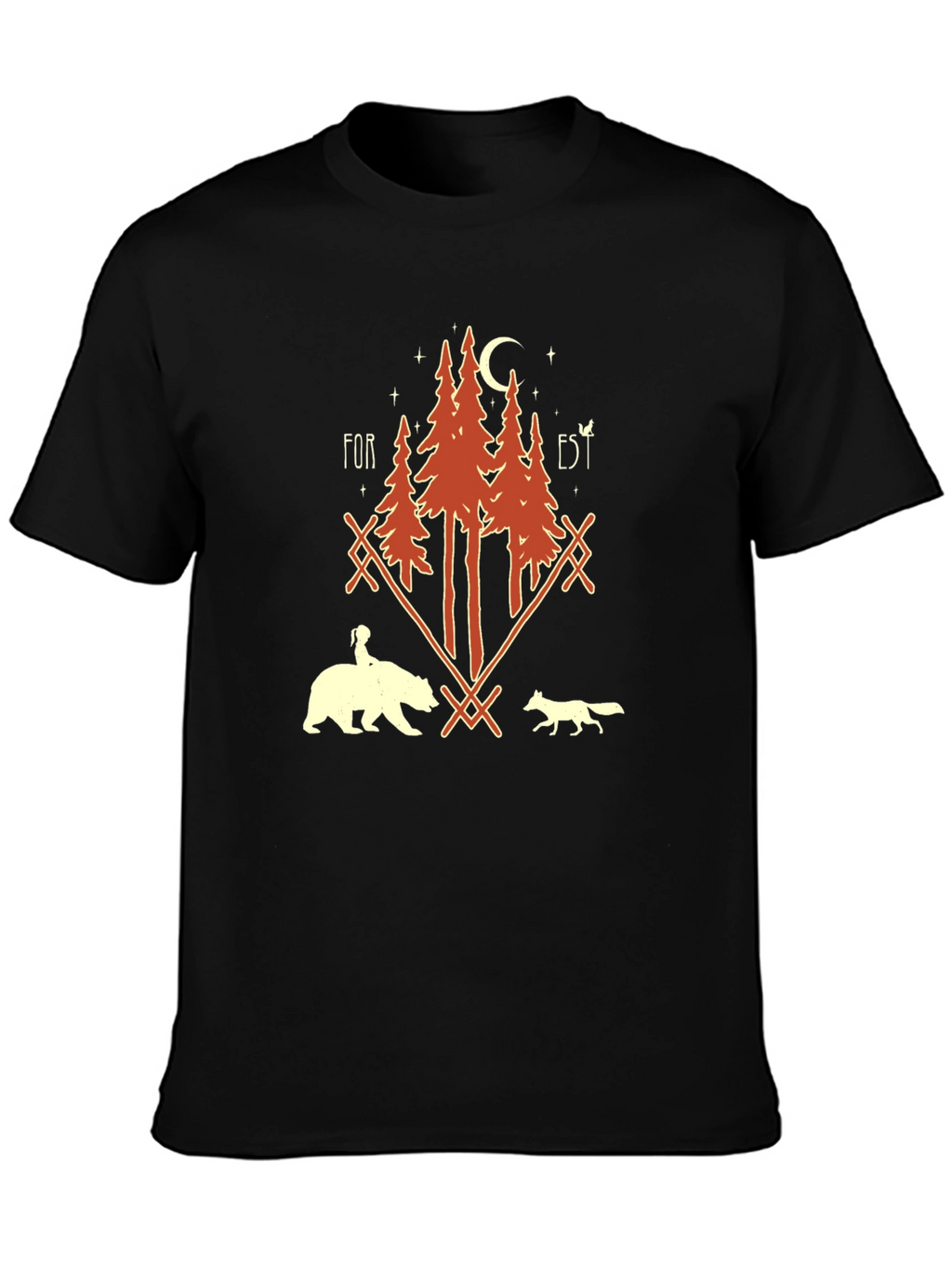 Forest Graphic Print T-Shirt - Unisex Nature Tee