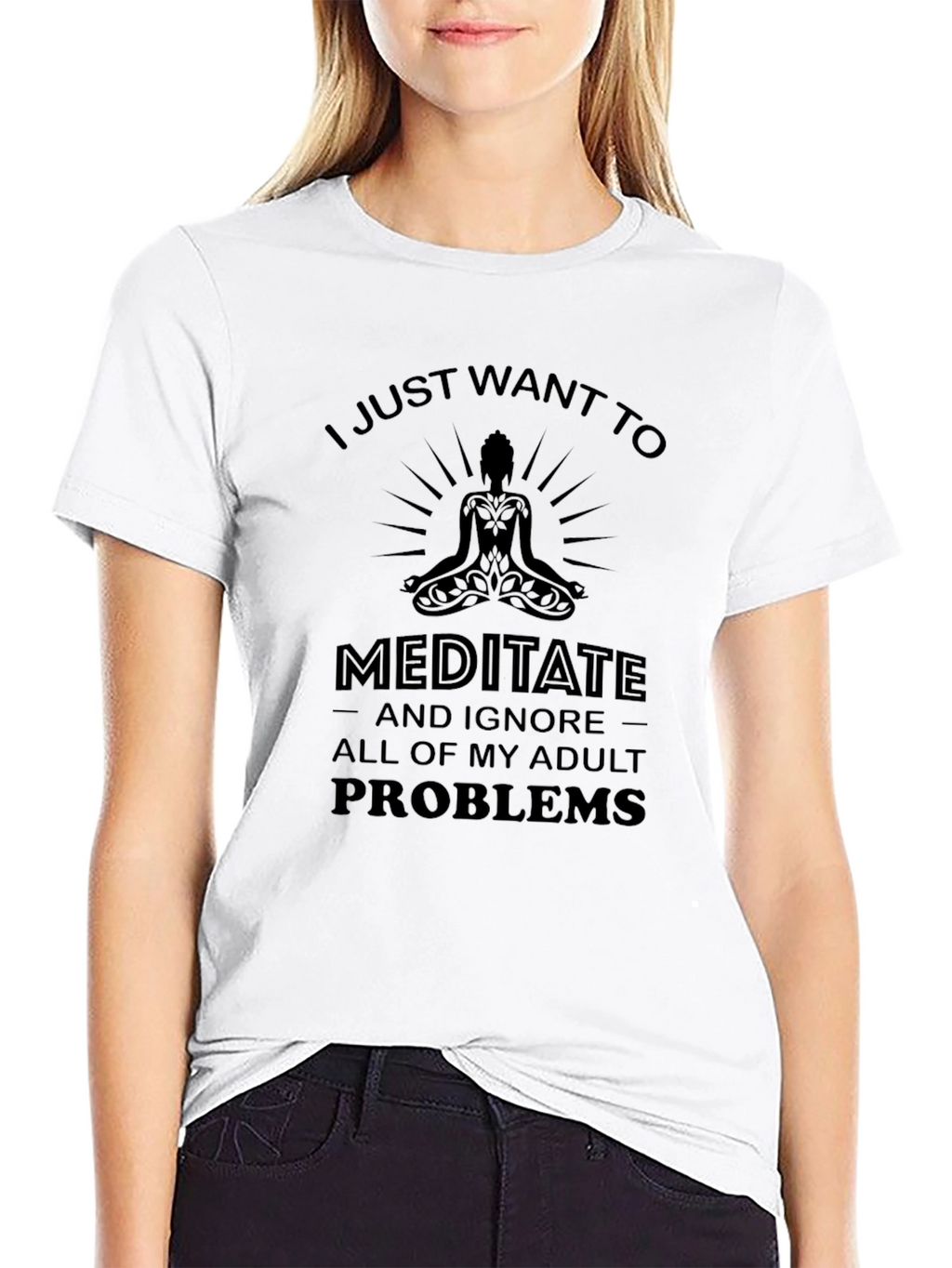 Meditate and Ignore Adult Problems T-Shirt